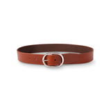 Denver Hayes Women's Oval Centre Bar with Burnished Edge Belt Front_Elevated
