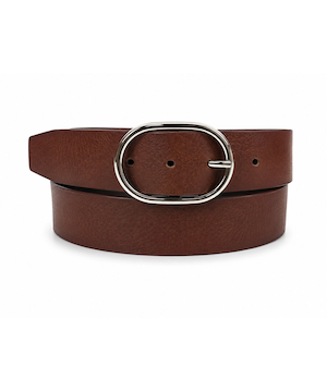 Denver Hayes Women's Oval Centre Bar with Burnished Edge Belt