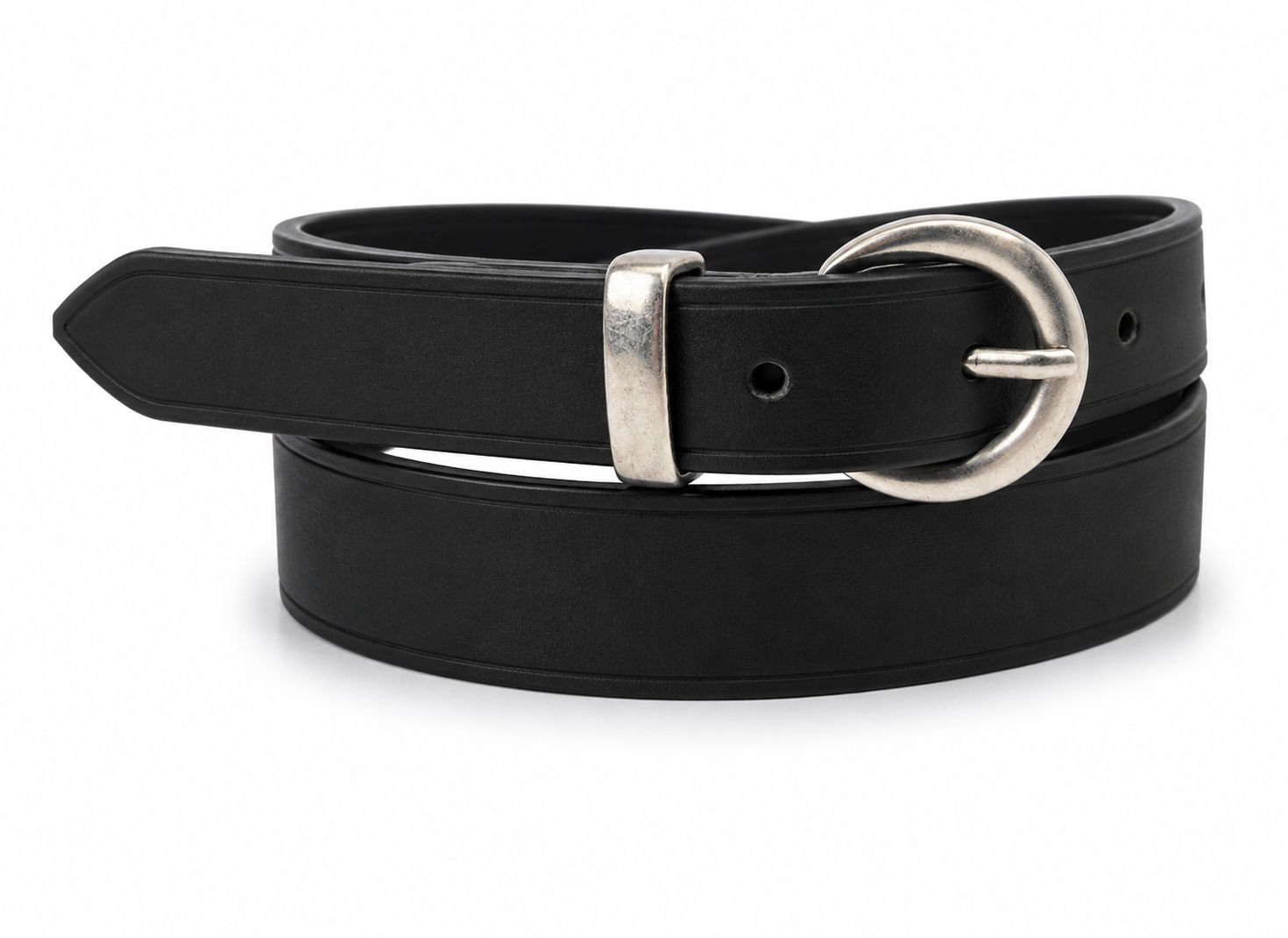 Ceinture avec passant simple en nickel antique pour femmes, Denver Hayes