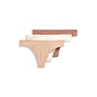 Jockey Women's 3 Pack Organic Cotton Thong Underwear