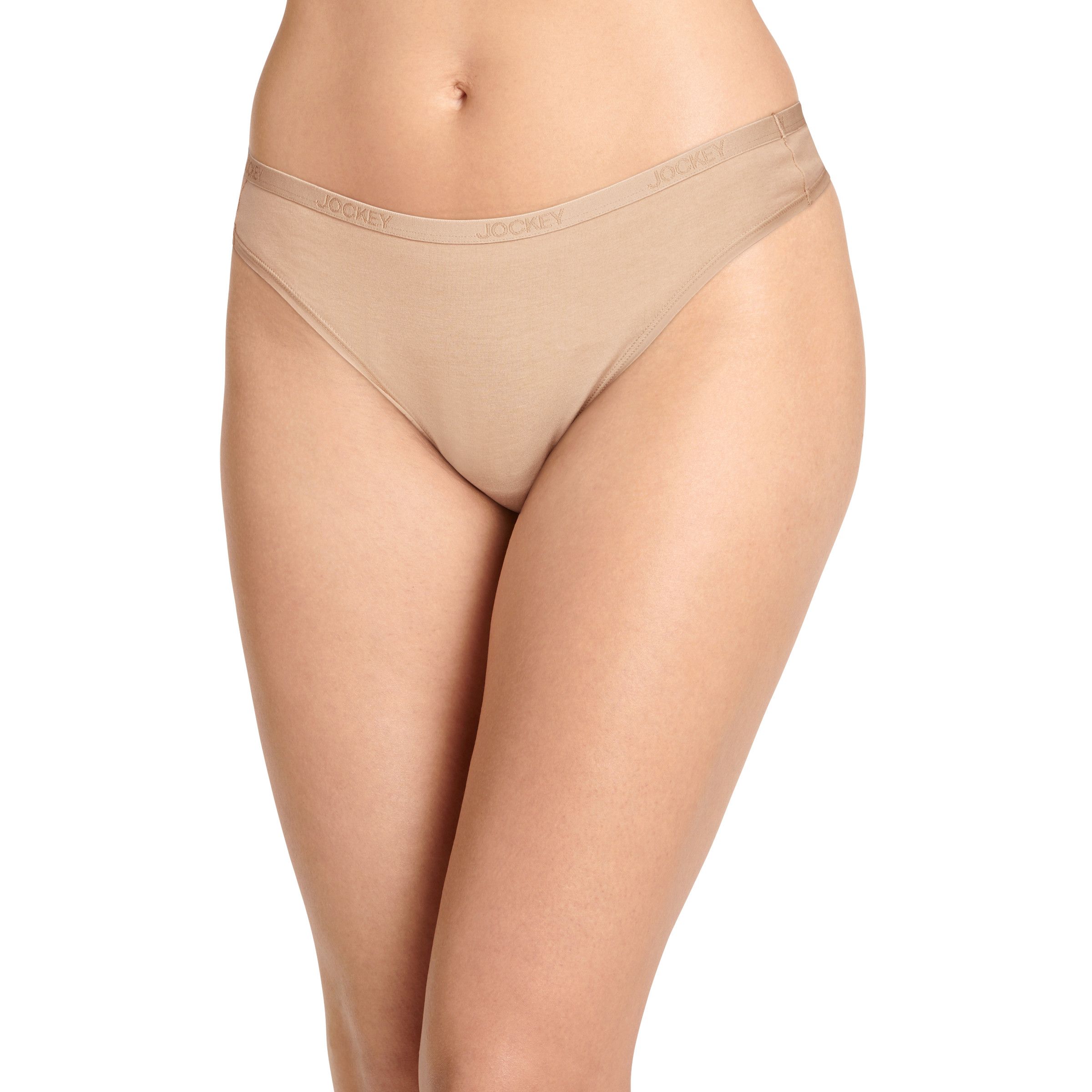Jockey Women's 3 Pack Organic Cotton Thong Underwear