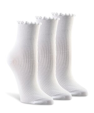 Denver Hayes Women's Modal Cotton Ruffle Top Socks