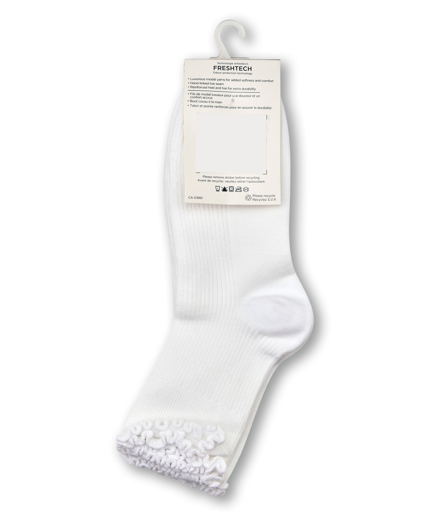 Denver Hayes Women's Modal Cotton Ruffle Top Socks