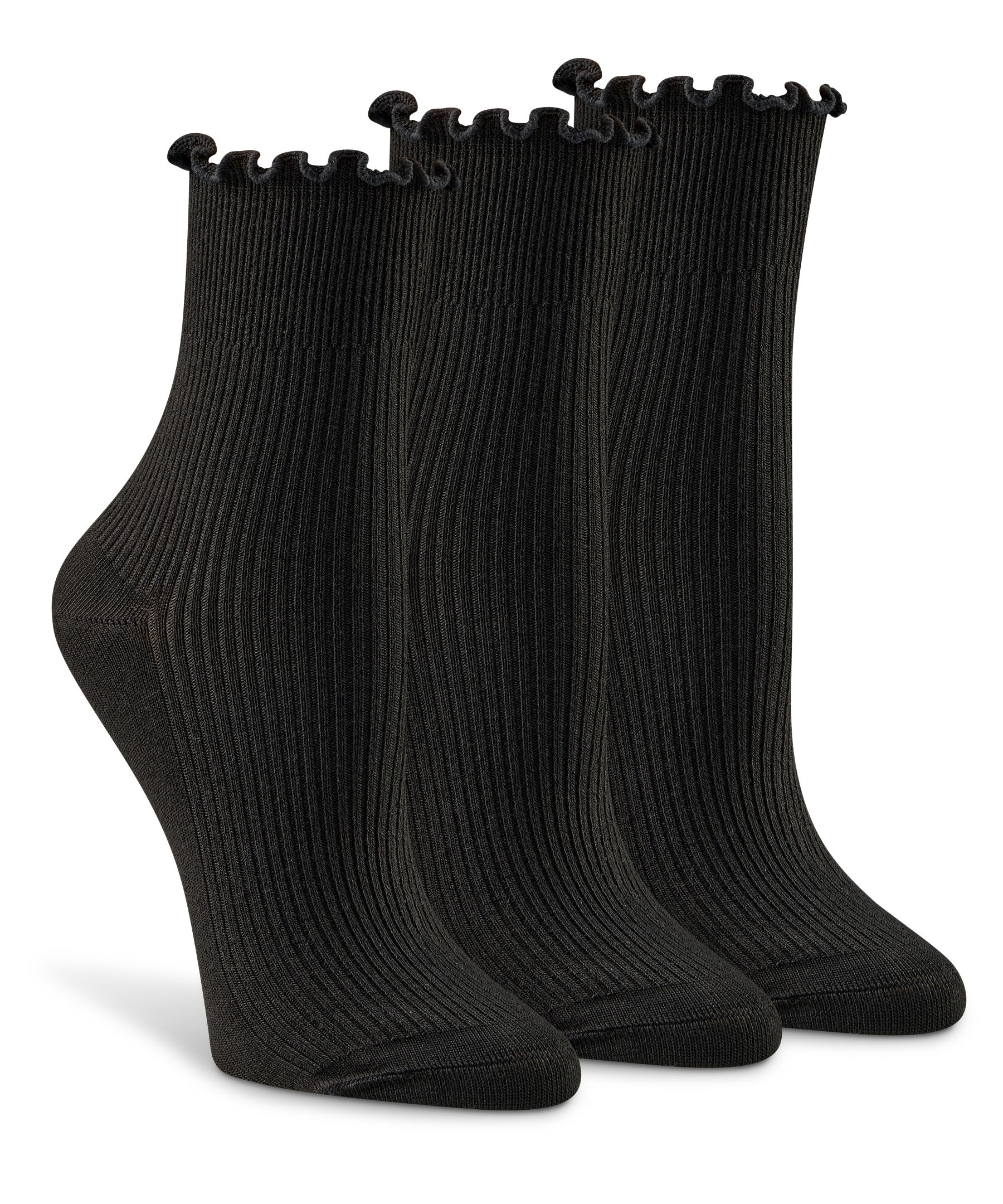 Denver Hayes Women's Modal Cotton Ruffle Top Socks