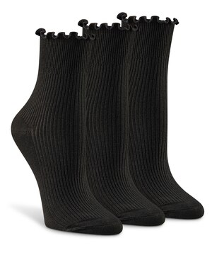 Denver Hayes Women's Modal Cotton Ruffle Top Socks
