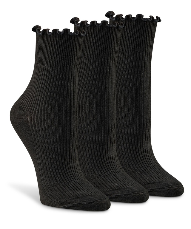 Denver Hayes Women's Modal Cotton Ruffle Top Socks