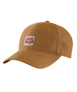 Casquette en toile à écusson avec motif de cœur pour femmes, Carhartt