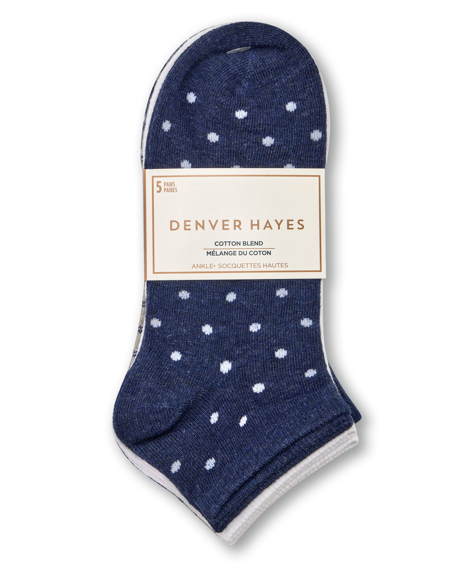 Socquettes pour femmes, Denver Hayes, paquet de 5&nbsp;paires