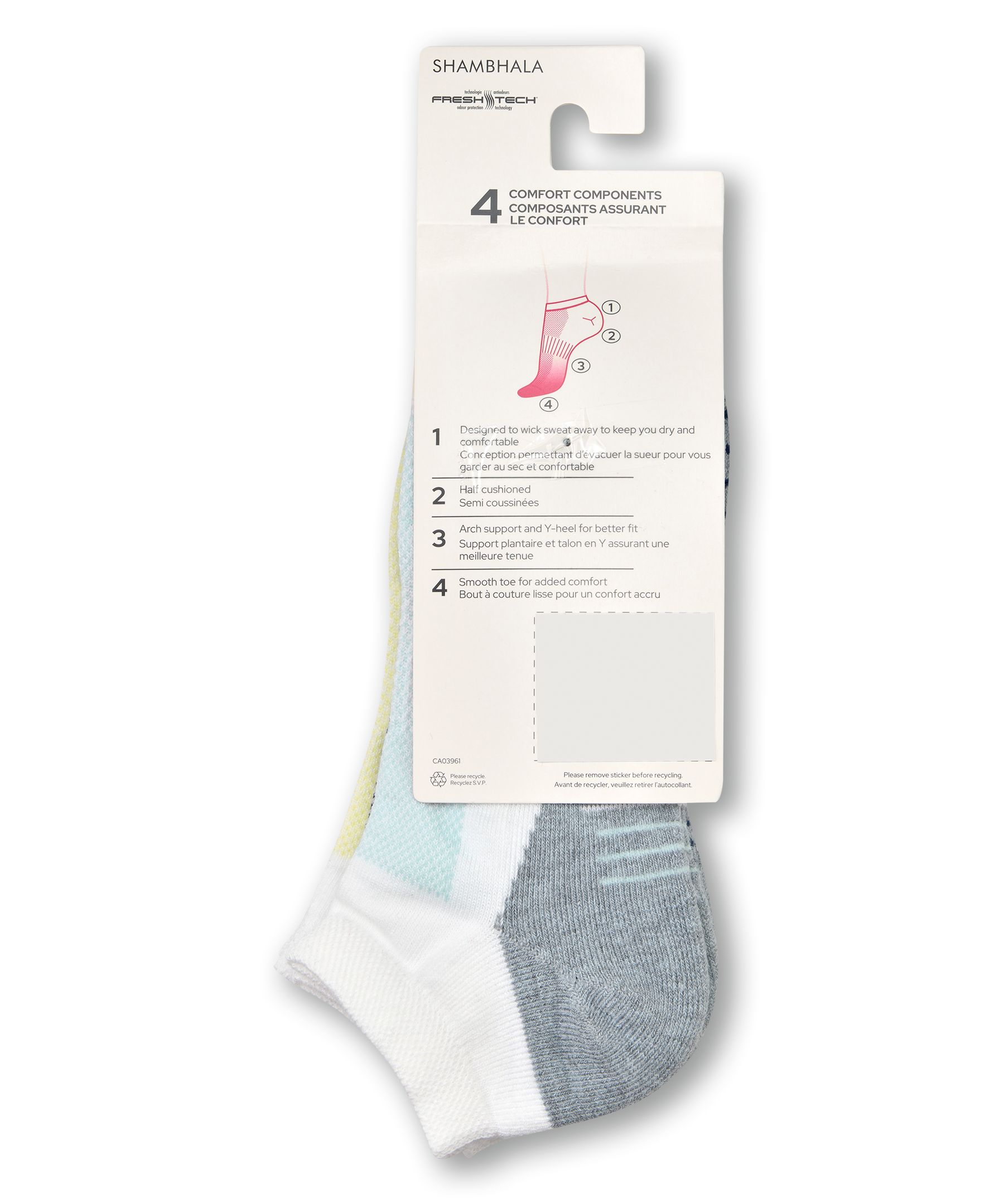 Chaussettes sport basses pour femmes, paquet de 3 paires - Achetez deux paquets pour le prix d'un seul, Shambhala