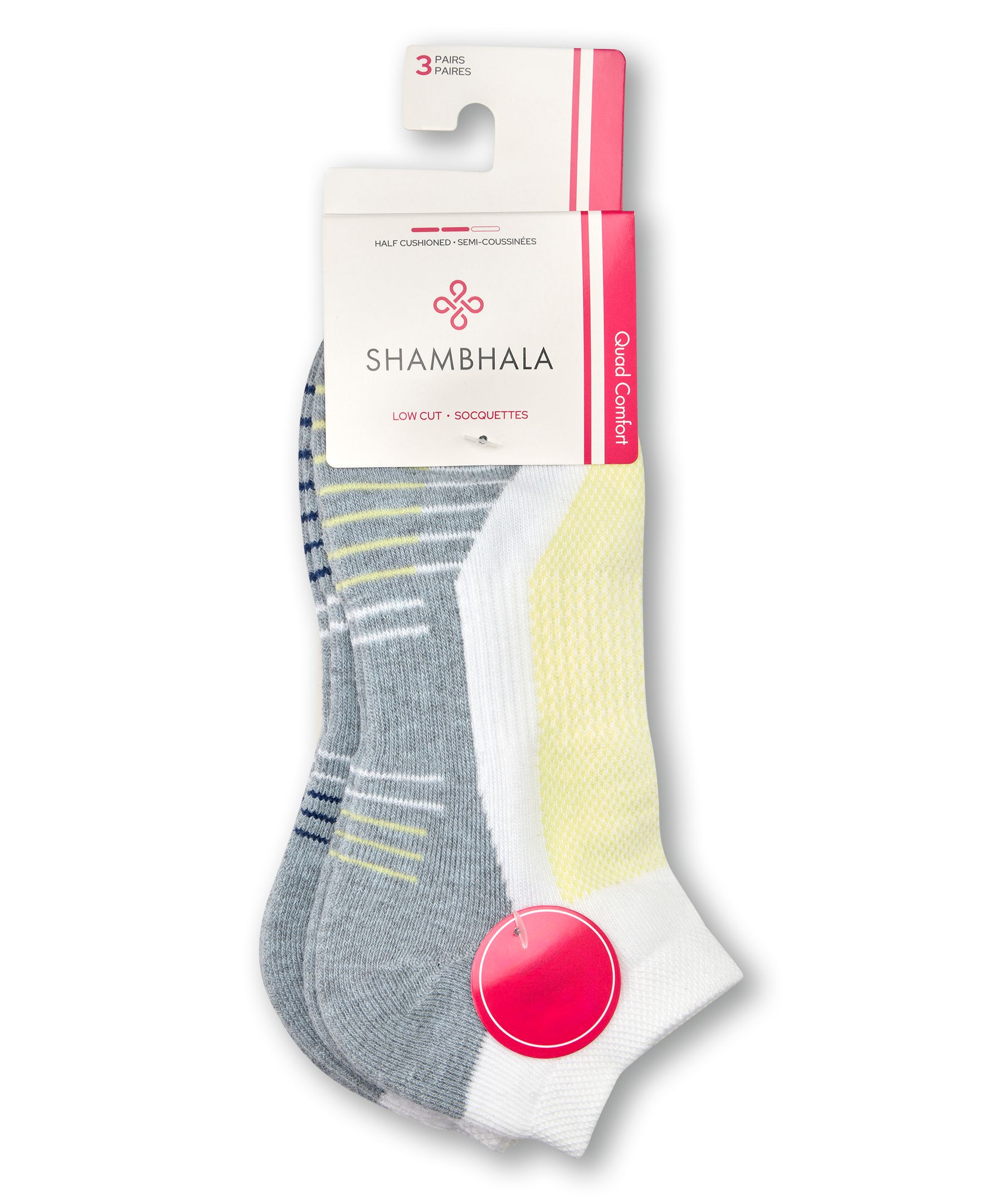 Chaussettes sport basses pour femmes, paquet de 3 paires - Achetez deux paquets pour le prix d'un seul, Shambhala
