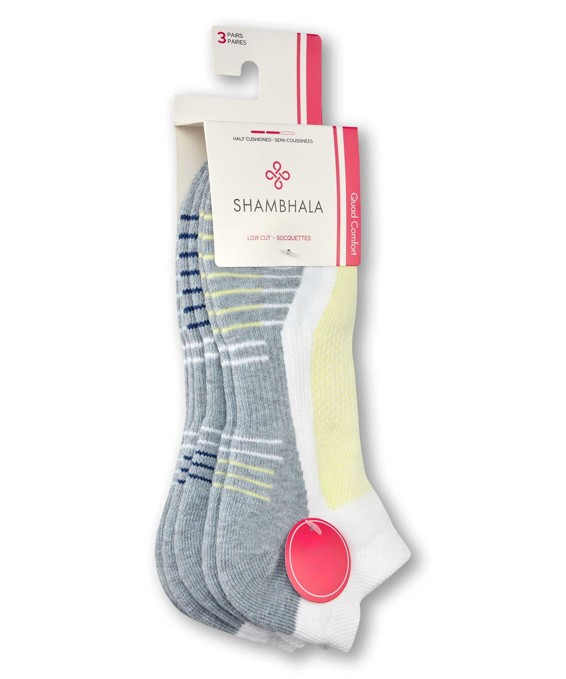 Chaussettes sport basses pour femmes, paquet de 3 paires - Achetez deux paquets pour le prix d'un seul, Shambhala