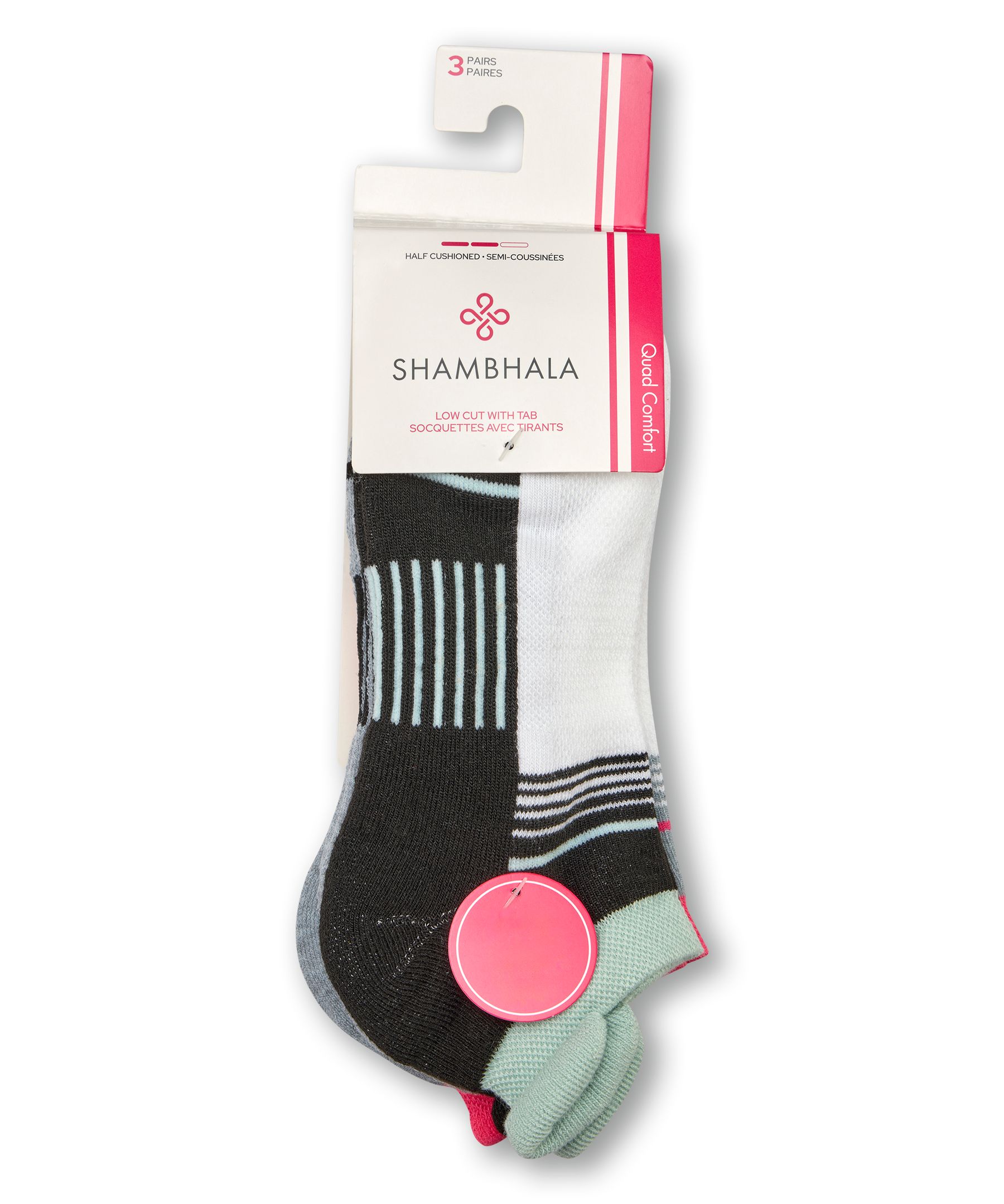 Shambhala Women's 3 Pack BOGO Free Tab Sport Socks