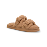 Pantoufles en tissu pelucheux avec 2 sangles pour femmes, Denver Hayes Front_Three_Fourths_Angled_Right