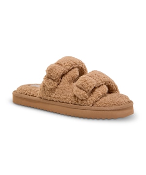 Denver Hayes Women's 2-Strap Fuzzy Slippers