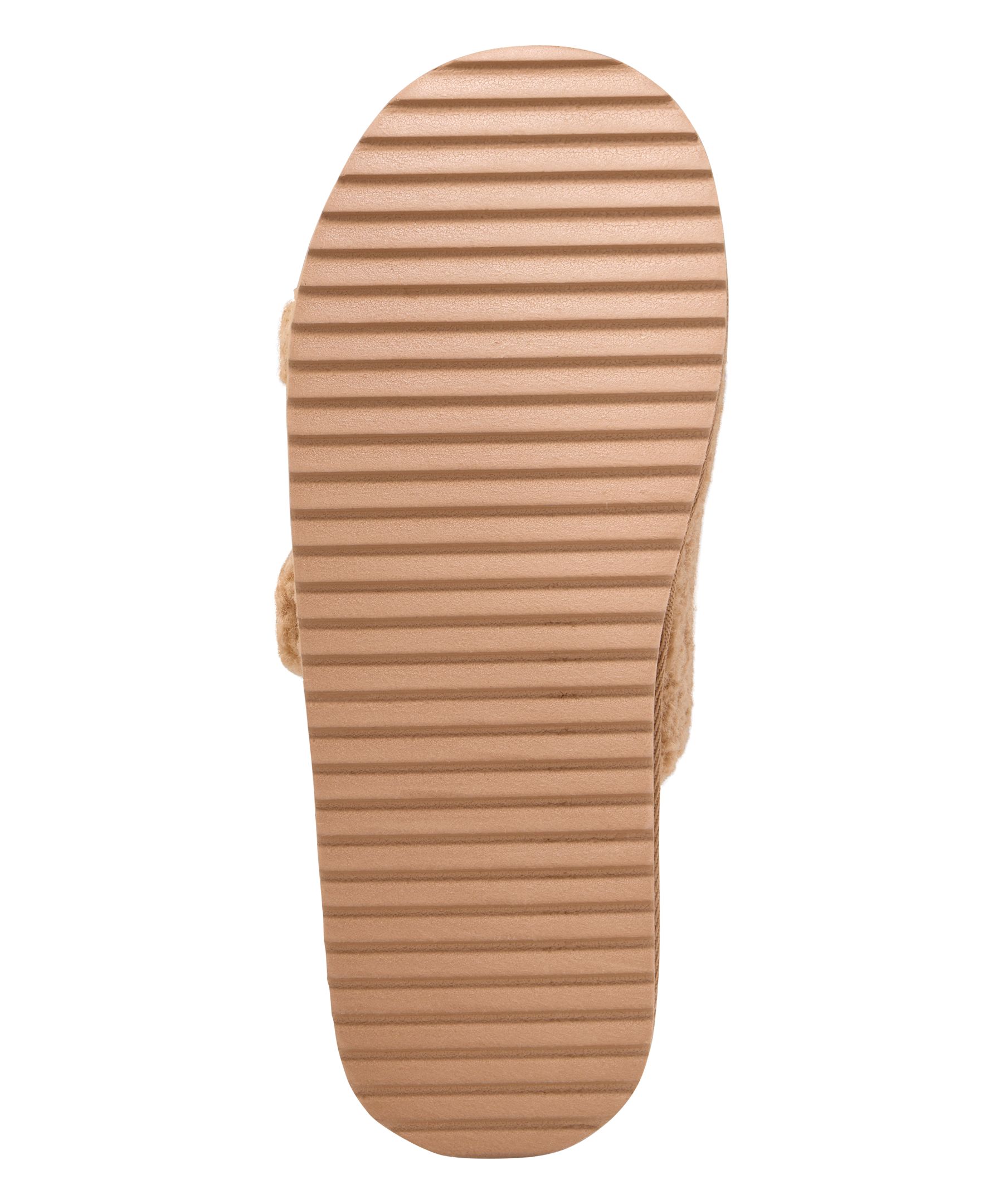 Pantoufles en tissu pelucheux avec 2 sangles pour femmes, Denver Hayes