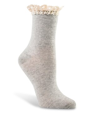 Chaussettes en coton à finition en dentelle pour femmes, Denver Hayes