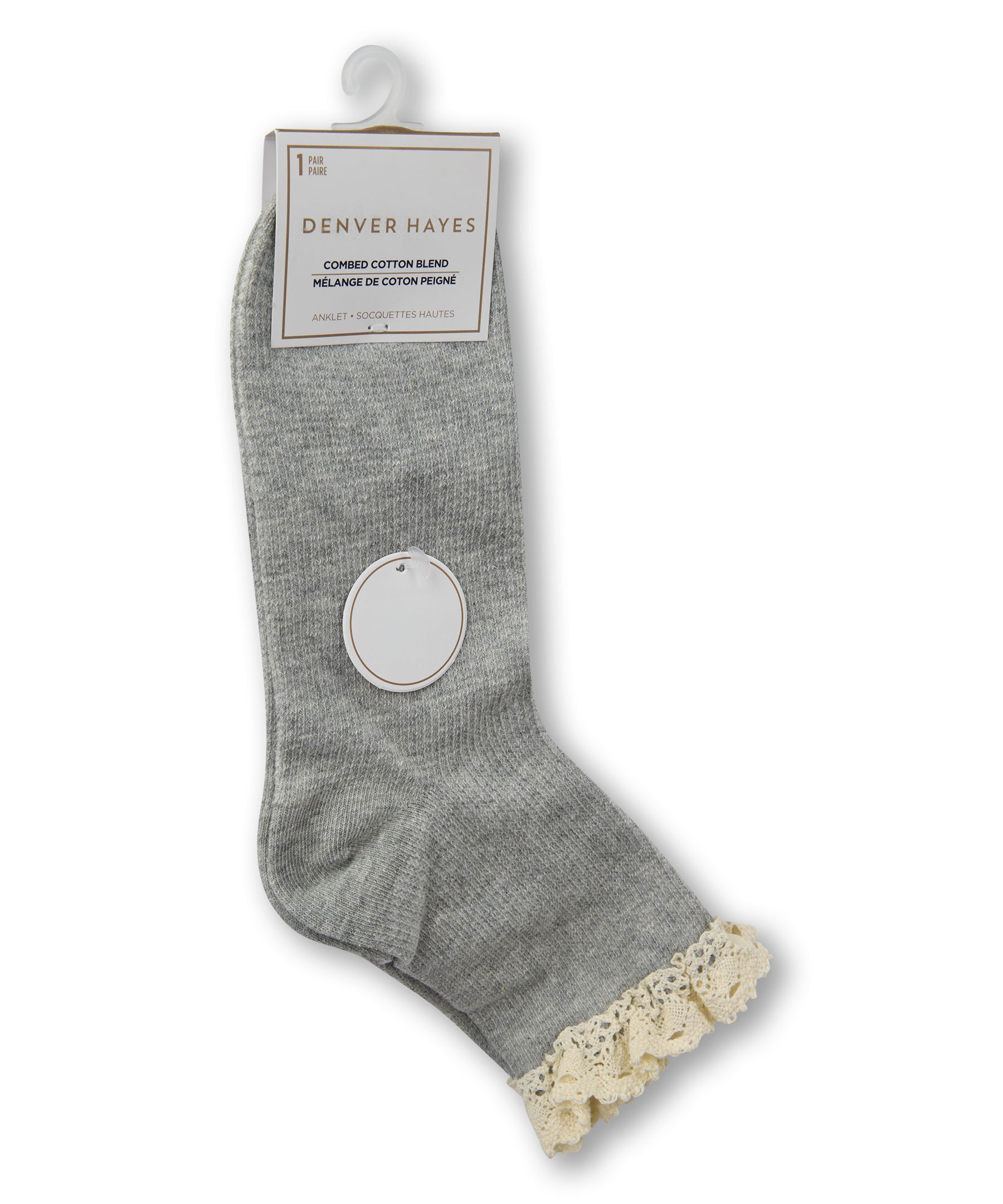 Denver Hayes Women's Cotton Lace Top Socks