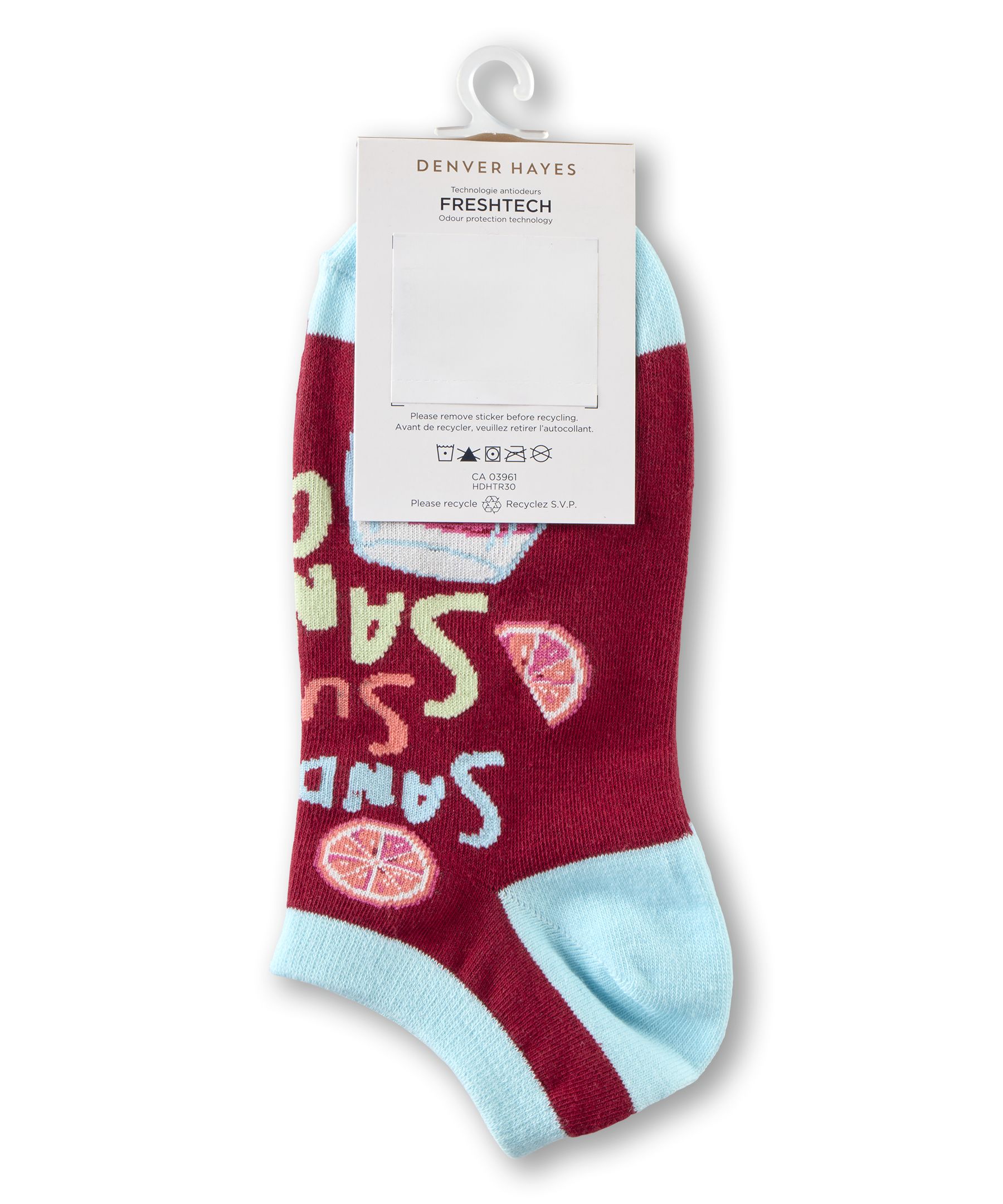 Denver Hayes Women's Low-Cut Patterned Cotton Socks