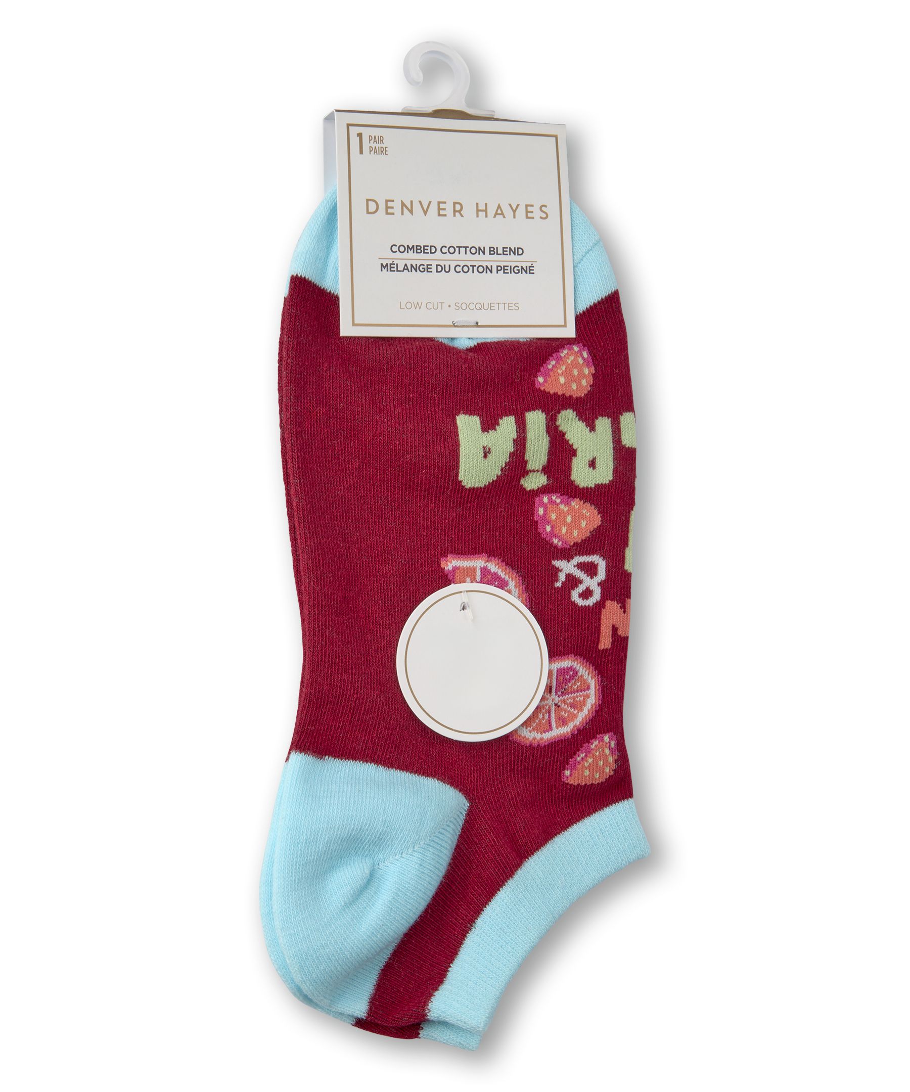 Denver Hayes Women's Low-Cut Patterned Cotton Socks