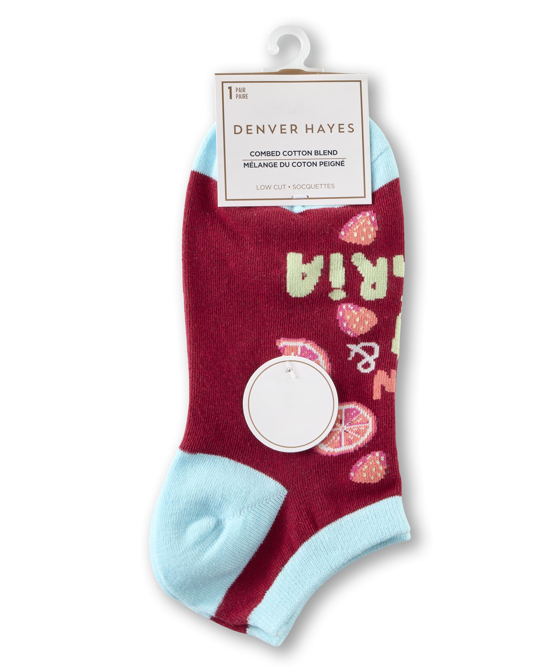 Denver Hayes Women's Low-Cut Patterned Cotton Socks