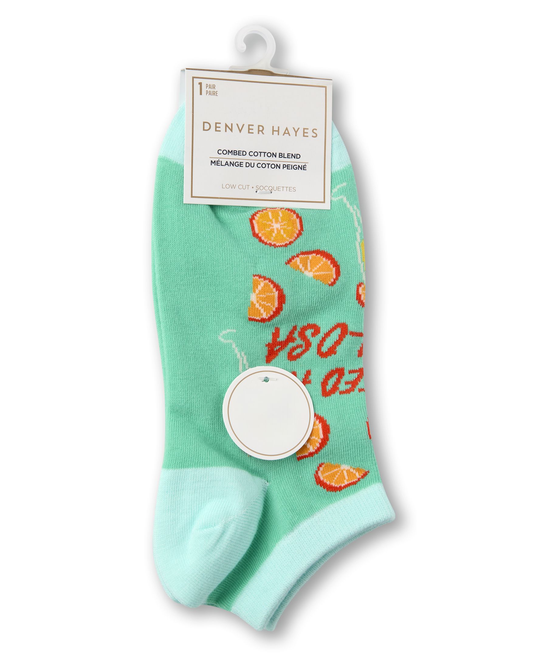 Denver Hayes Women's Low-Cut Patterned Cotton Socks