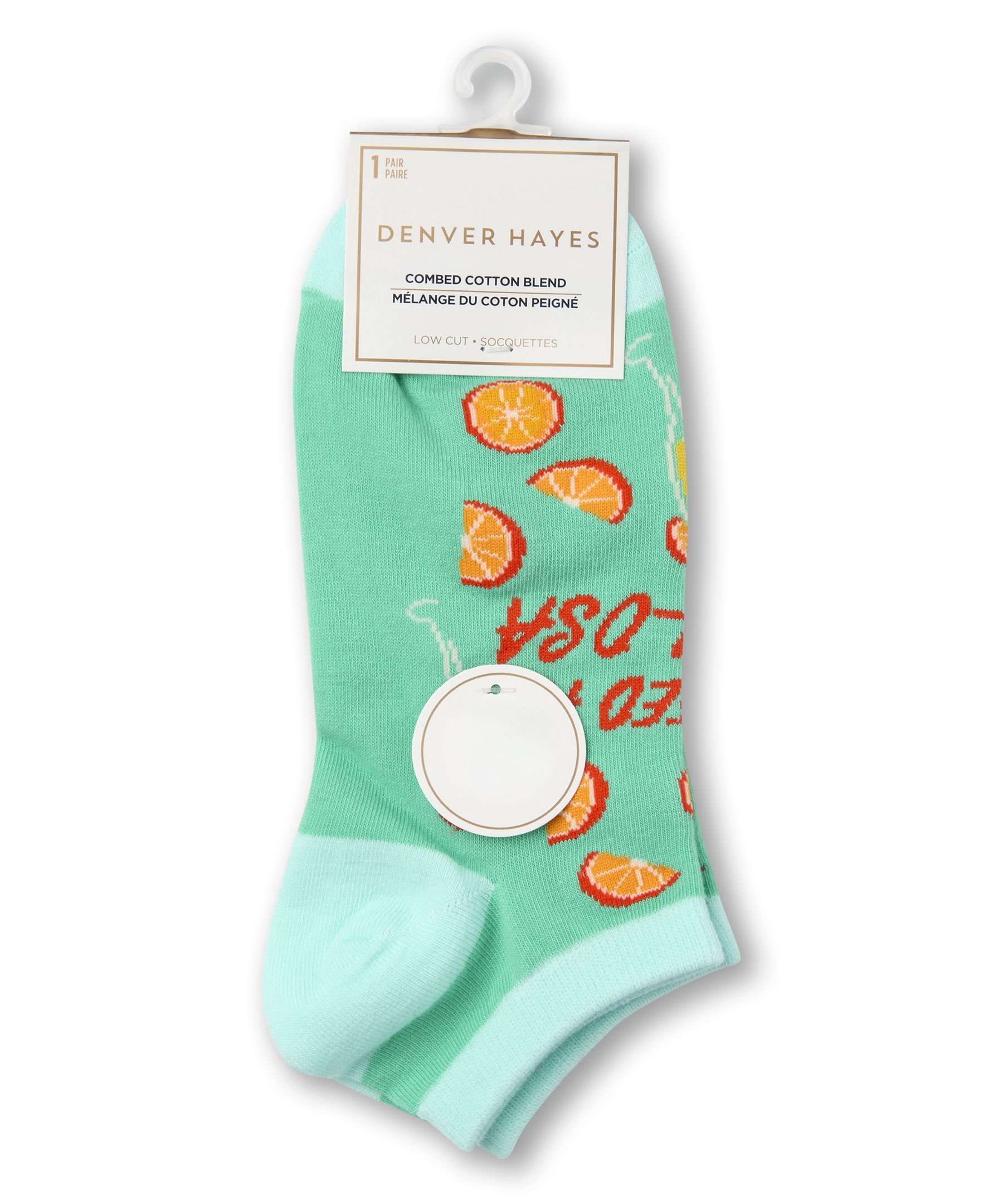 Denver Hayes Women's Low-Cut Patterned Cotton Socks
