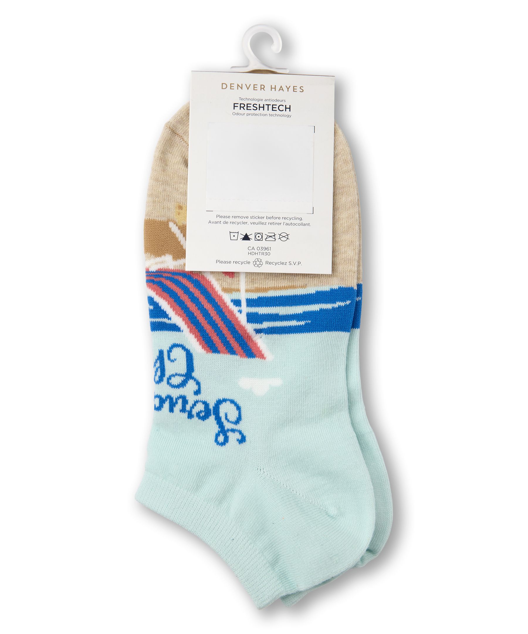 Denver Hayes Women's Low-Cut Patterned Cotton Socks