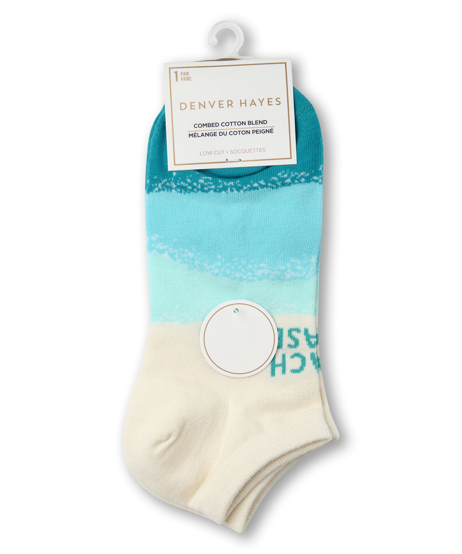 Denver Hayes Women's Low-Cut Patterned Cotton Socks