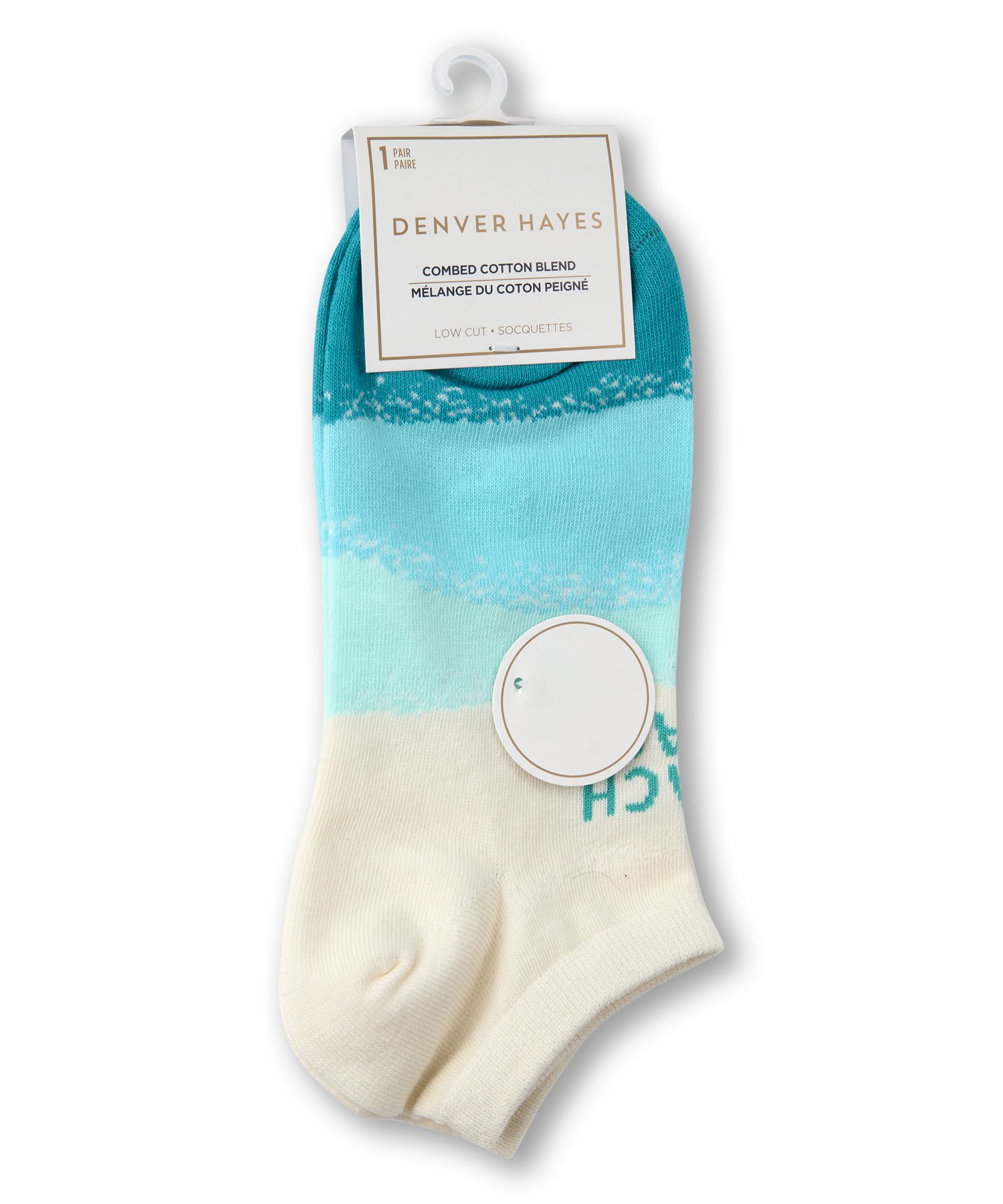 Denver Hayes Women's Low-Cut Patterned Cotton Socks