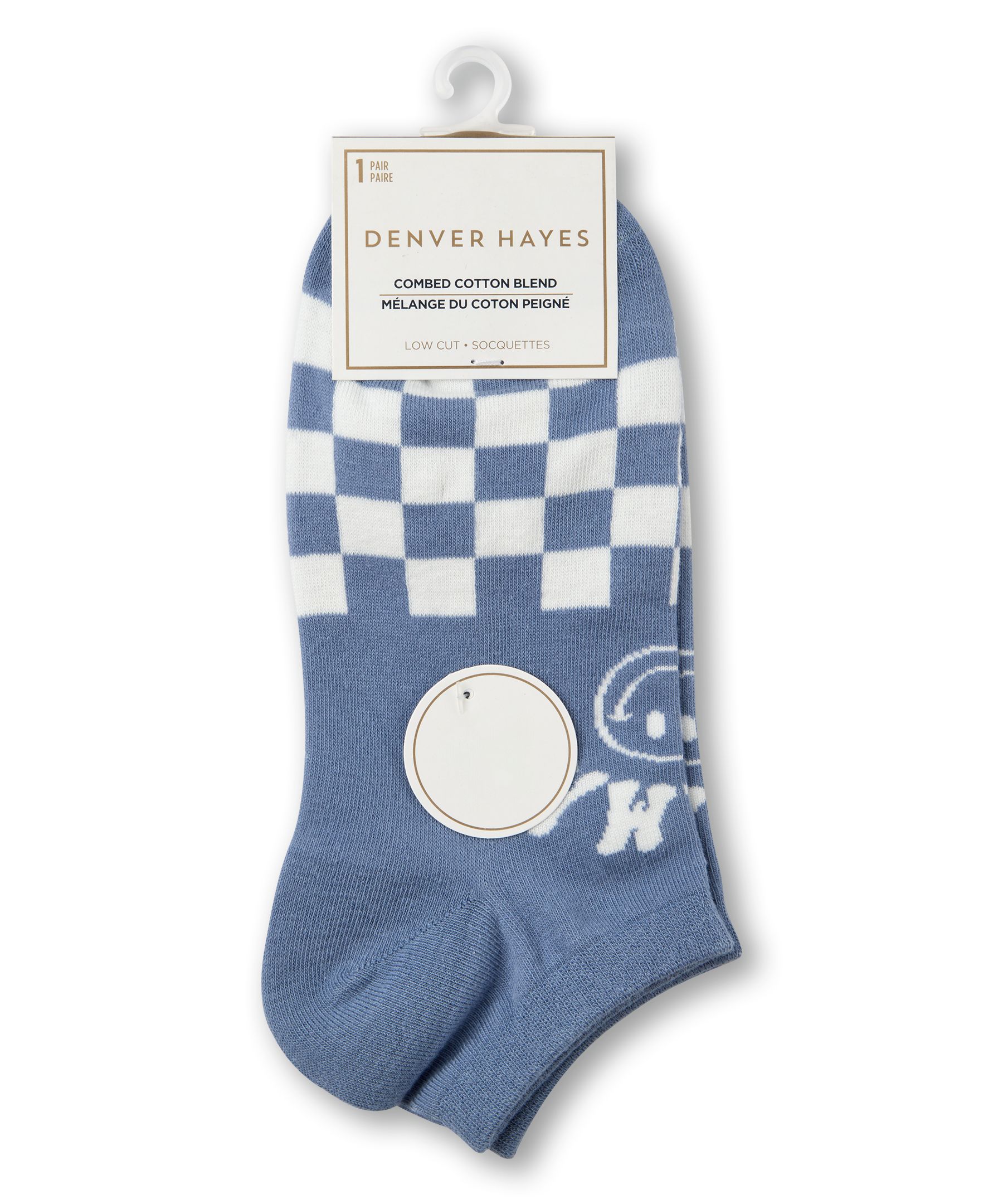 Denver Hayes Women's Low-Cut Patterned Cotton Socks
