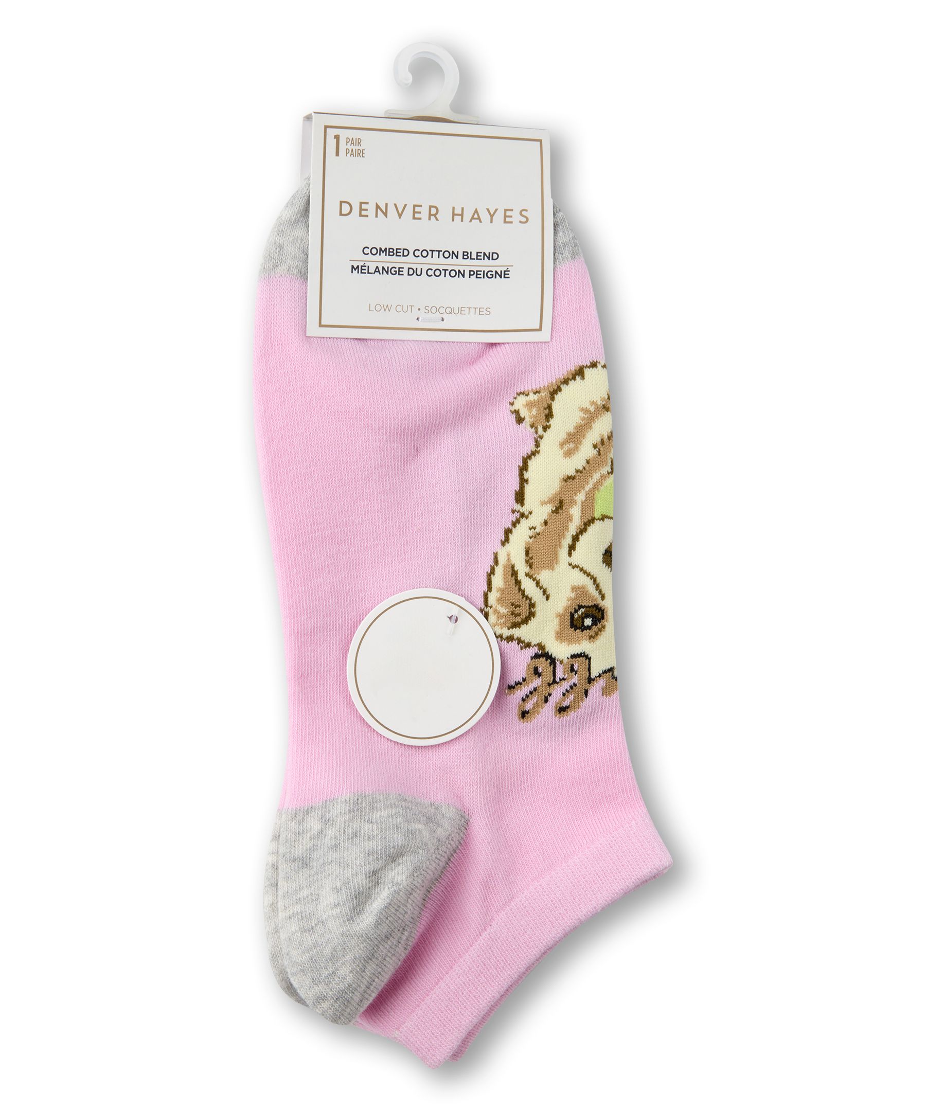Denver Hayes Women's Low-Cut Patterned Cotton Socks