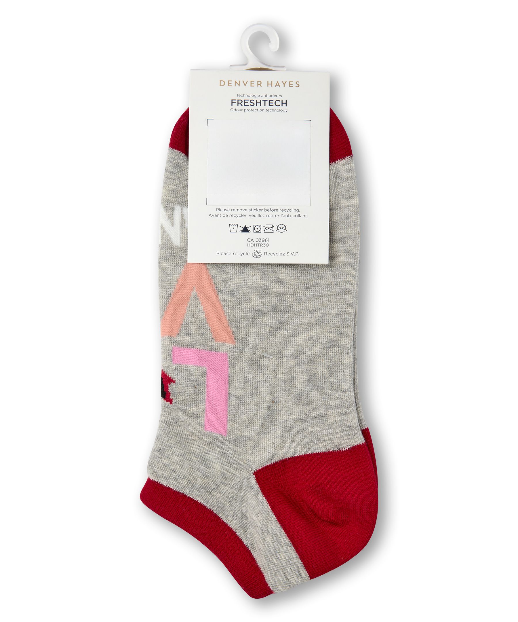 Denver Hayes Women's Low-Cut Patterned Cotton Socks