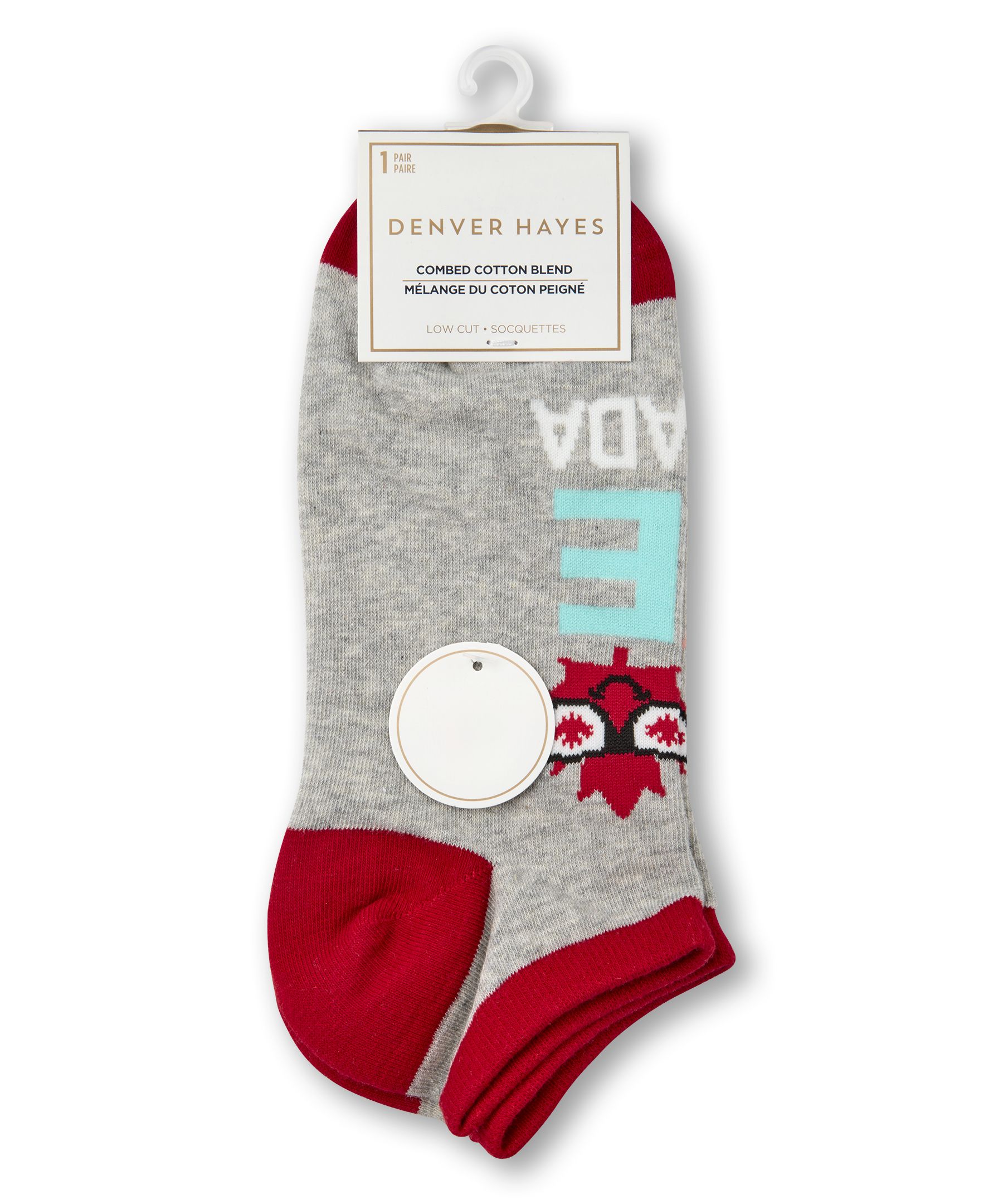 Denver Hayes Women's Low-Cut Patterned Cotton Socks
