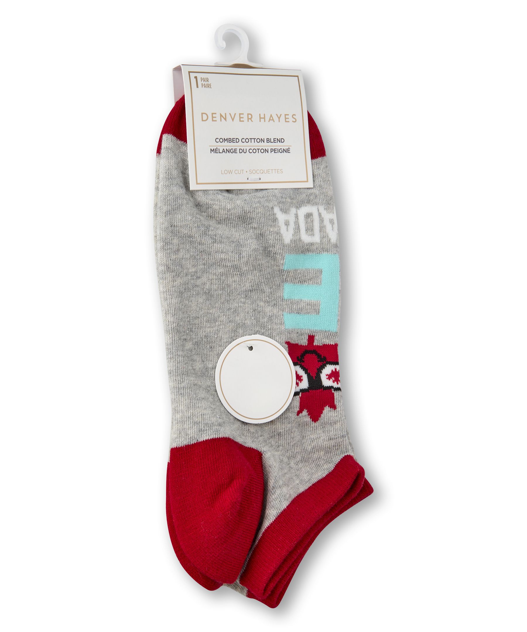 Denver Hayes Women's Low-Cut Patterned Cotton Socks