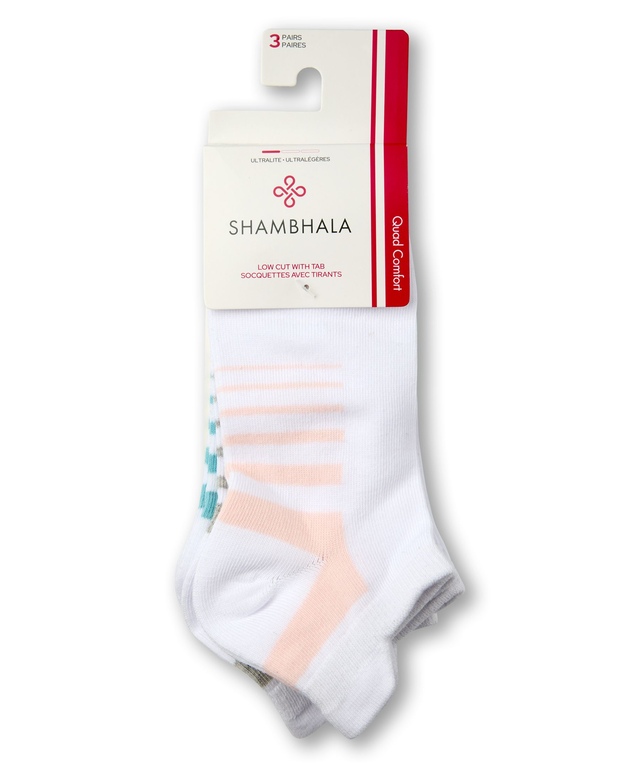 Shambhala Women's 3 Pack Cotton Low Cut Tab Sport Socks