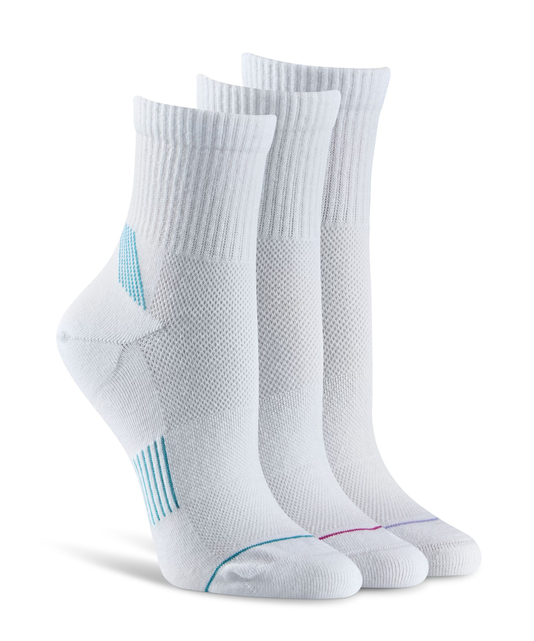 Shambhala Women's 3 Pack Quarter Crew Cotton Blend Socks