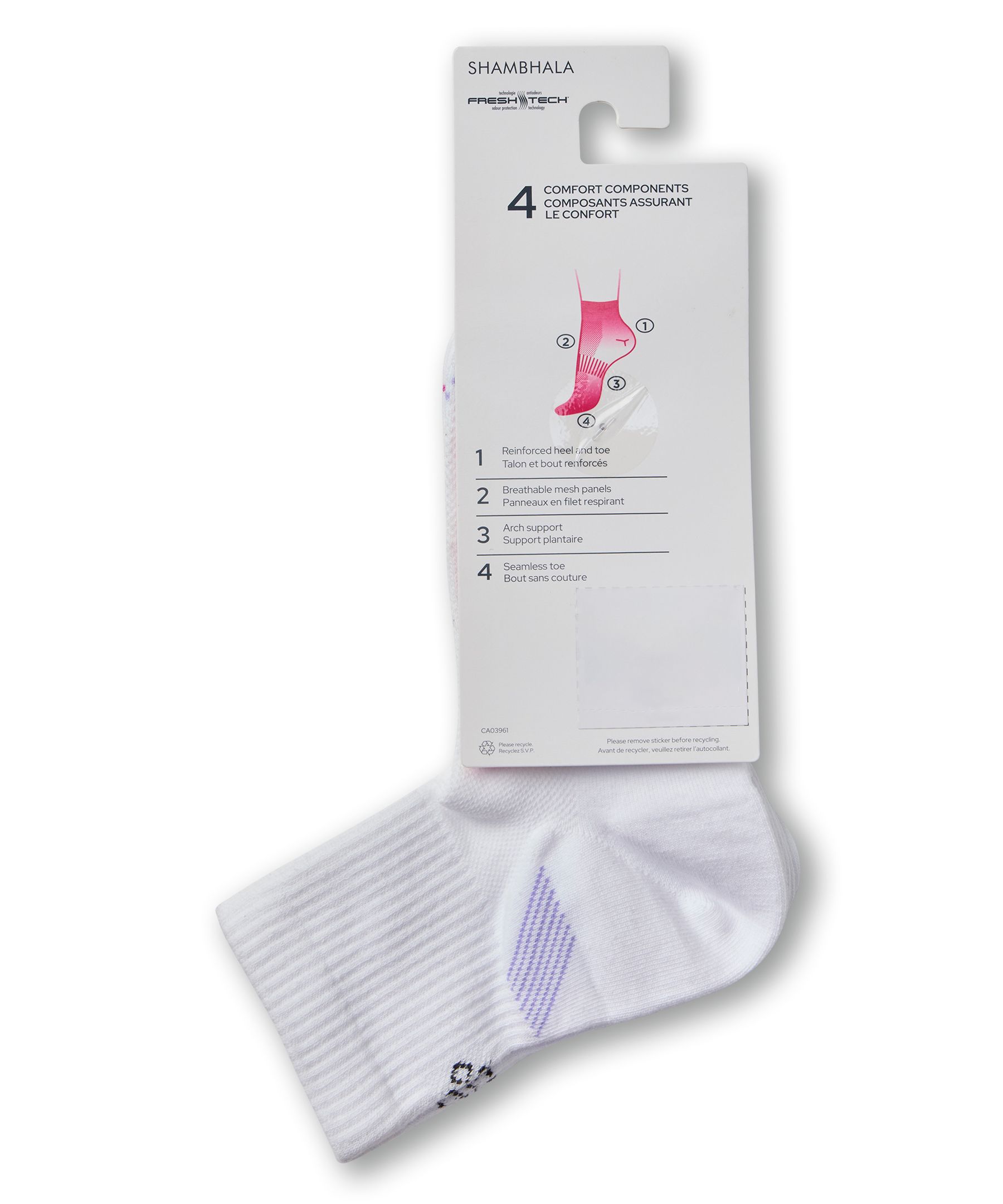 Shambhala Women's 3 Pack Quarter Crew Cotton Blend Socks
