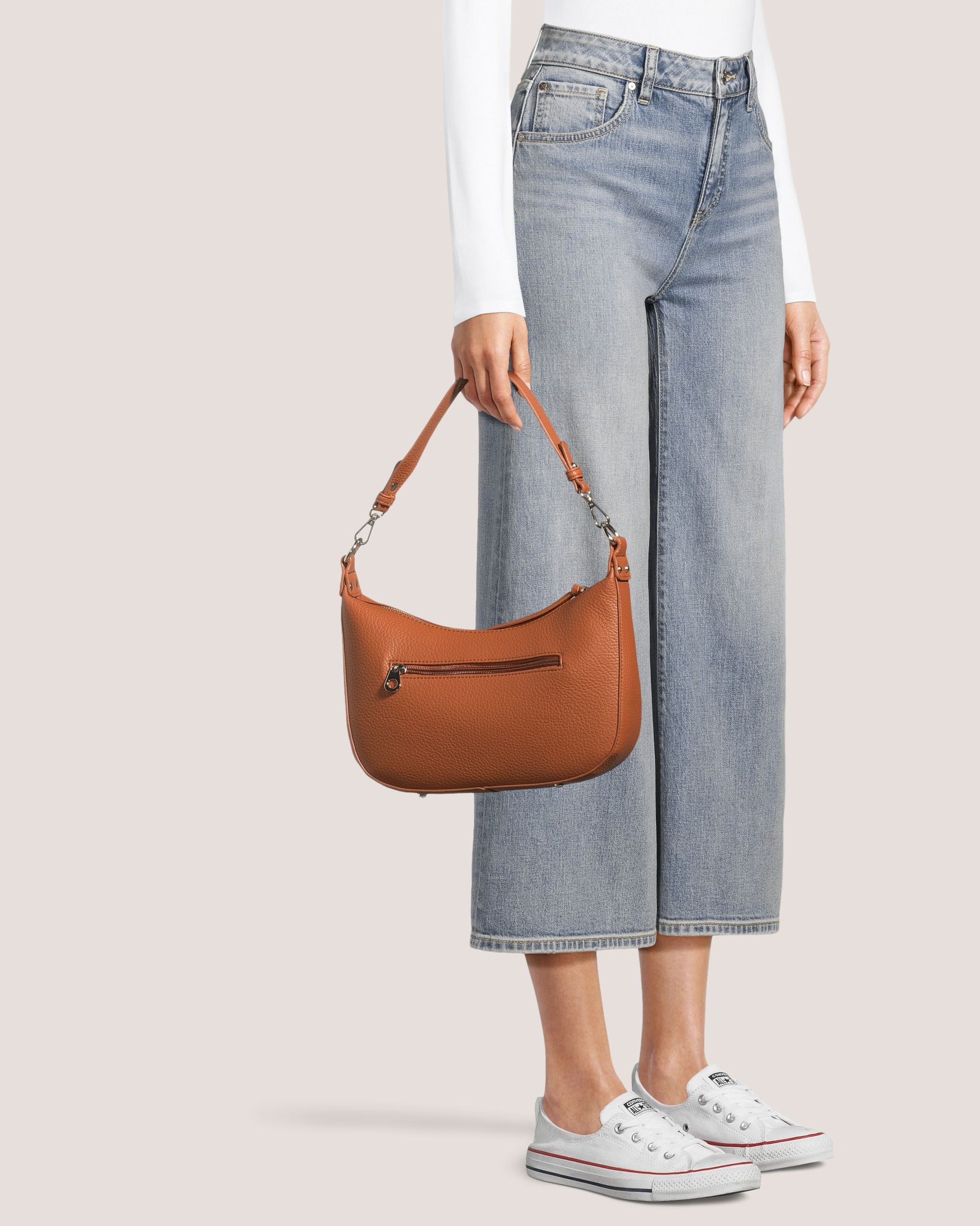 Denver Hayes Women's Half-Moon Dual Strap Shoulder Bag