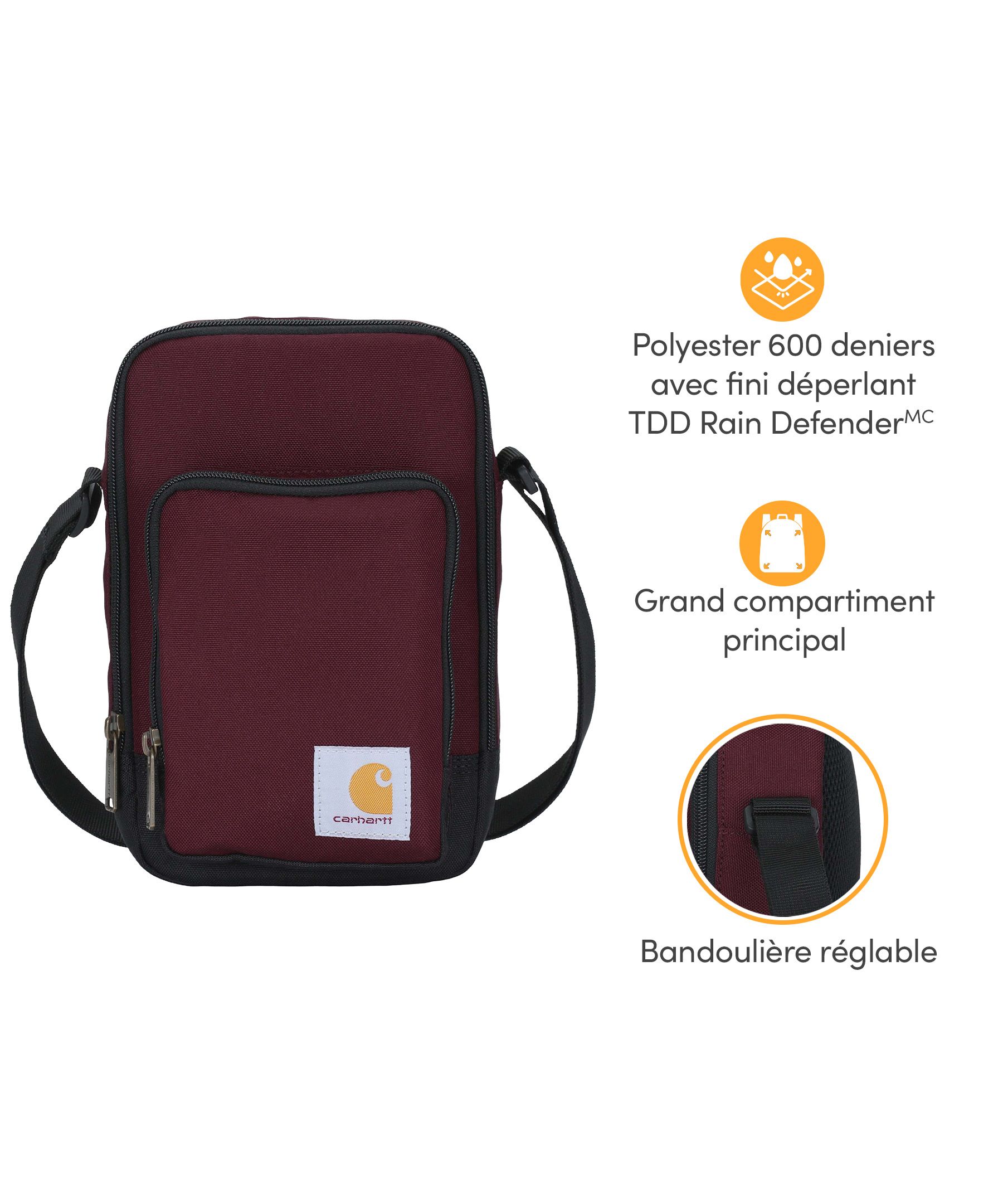 Sac à bandoulière à fermetures à glissière pour femmes, Carhartt