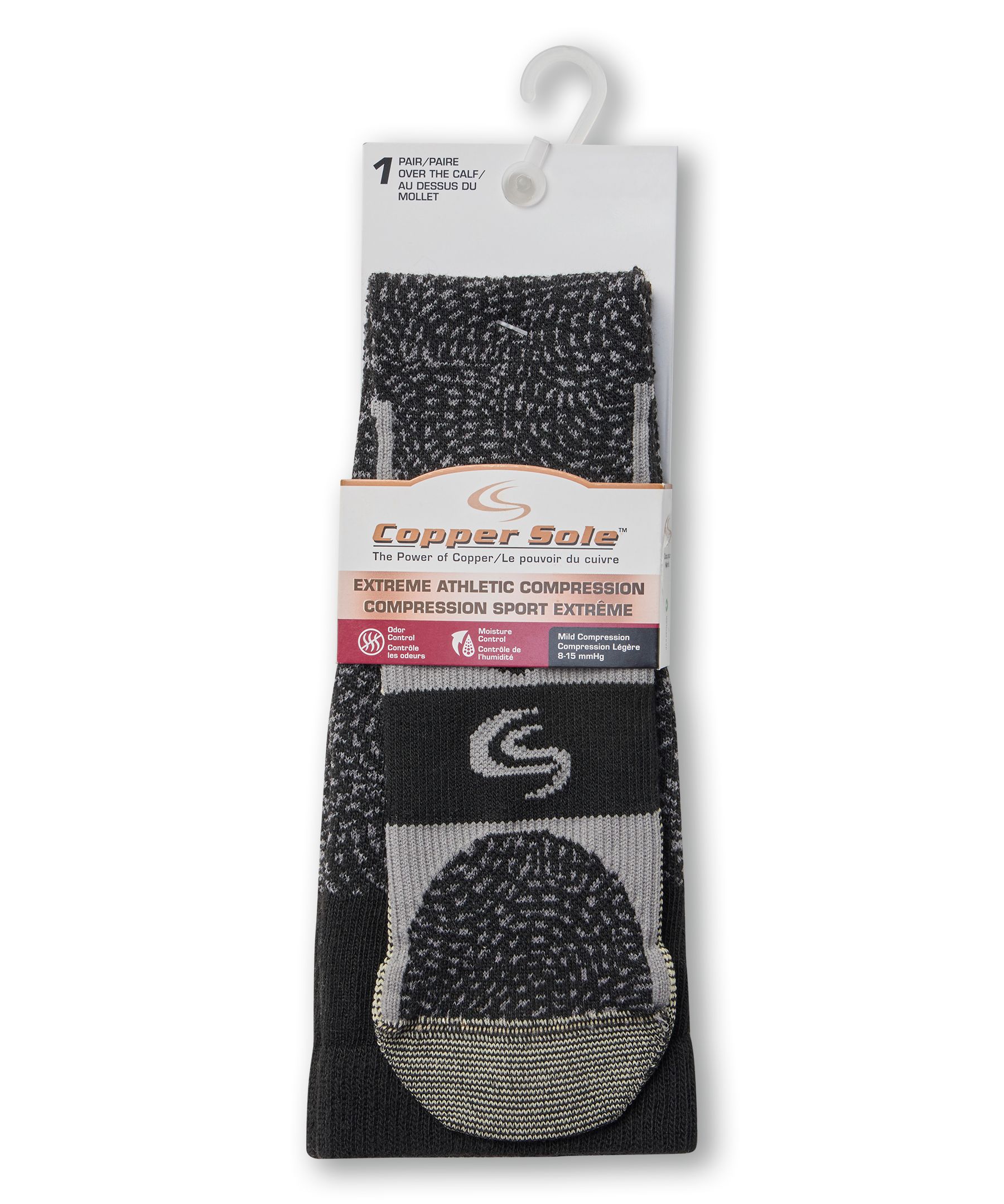 Chaussettes de compression pour femmes, Copper Sole Front_Flat