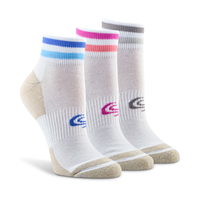Copper Sole Women's 3pk Extreme Athletic Ankle Socks