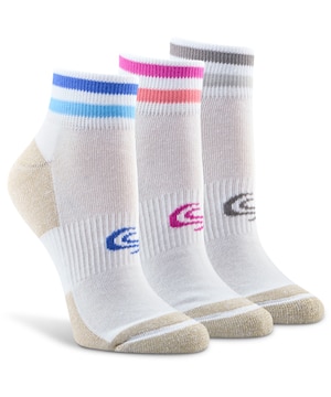 Copper Sole Women's 3pk Extreme Athletic Ankle Socks