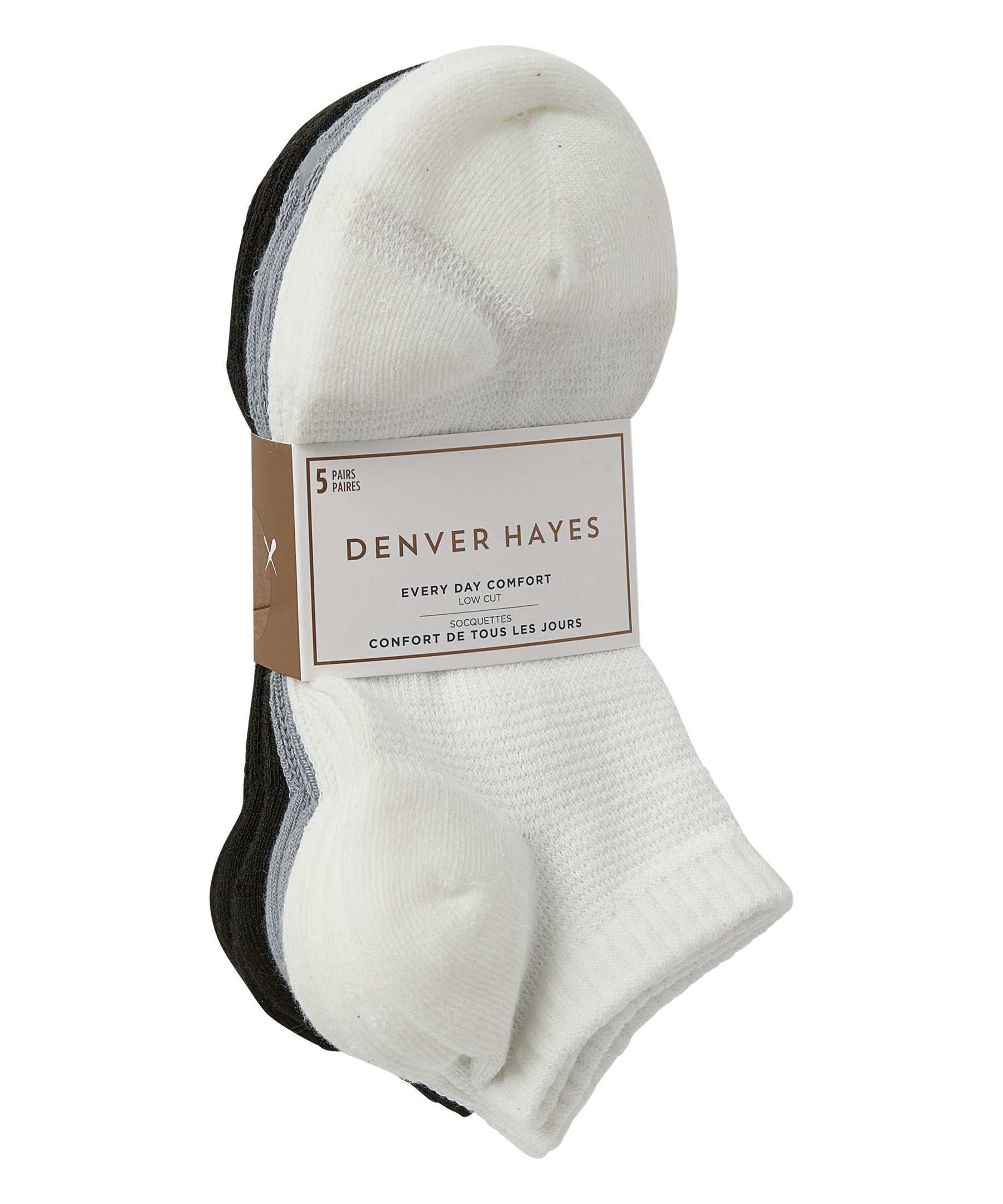 Chaussettes de confort au quotidien pour femmes, Denver Hayes, paquet de 5 paires