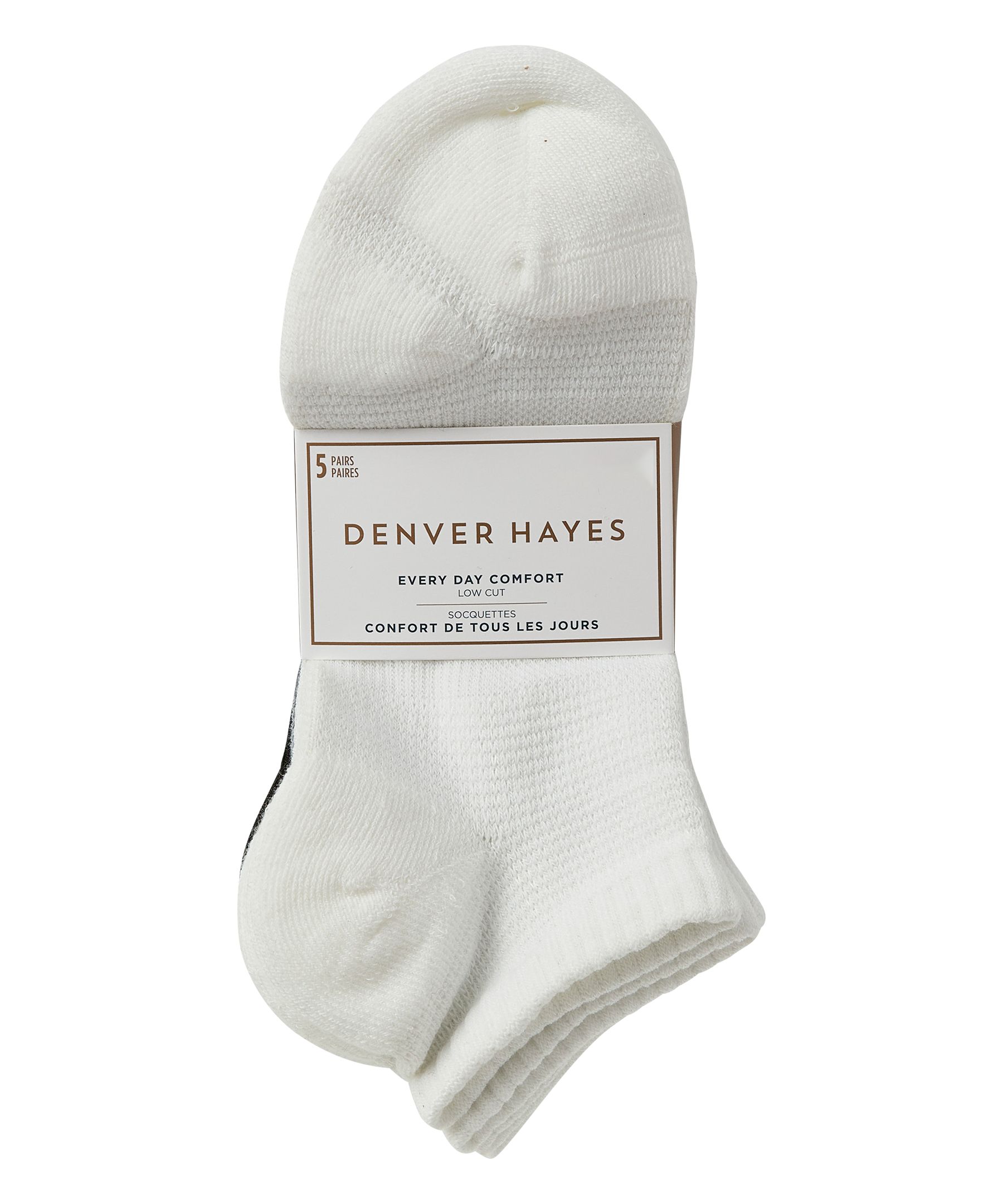 Chaussettes de confort au quotidien pour femmes, Denver Hayes, paquet de 5 paires