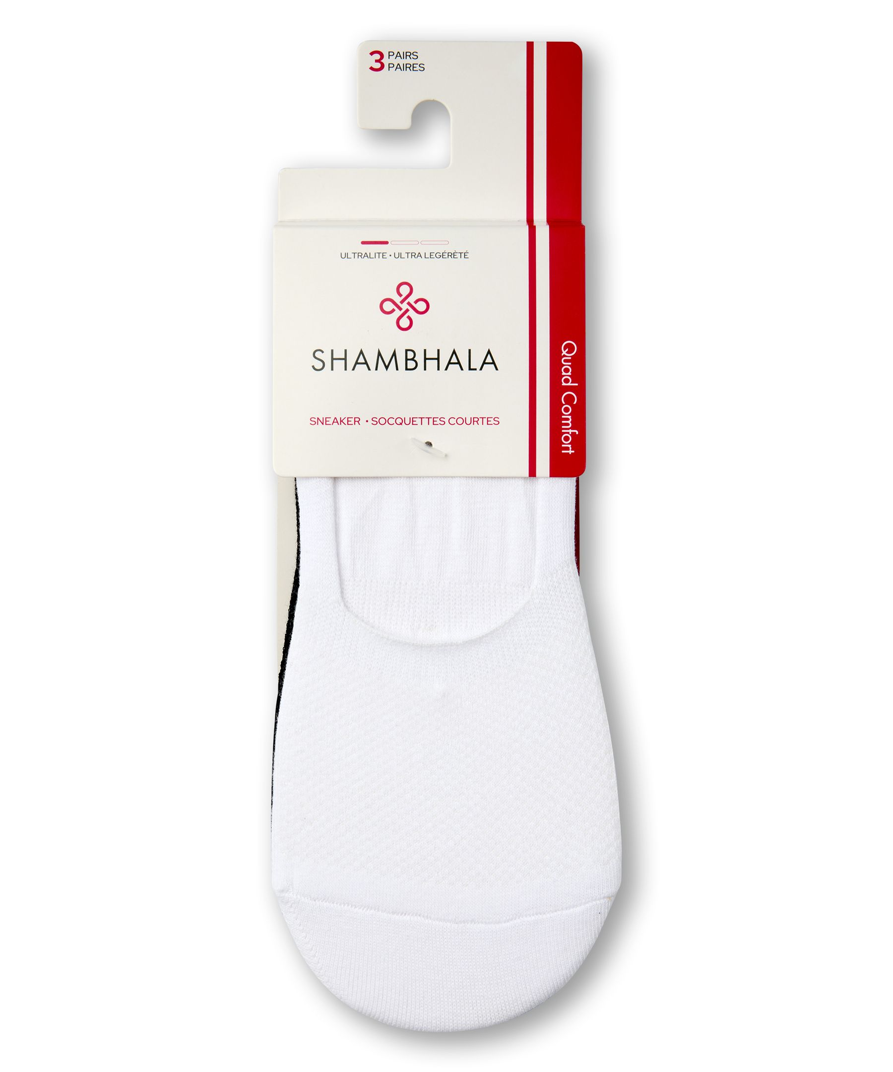 Shambhala Women's 3 Pack Cotton Blend Sneaker Cut Socks
