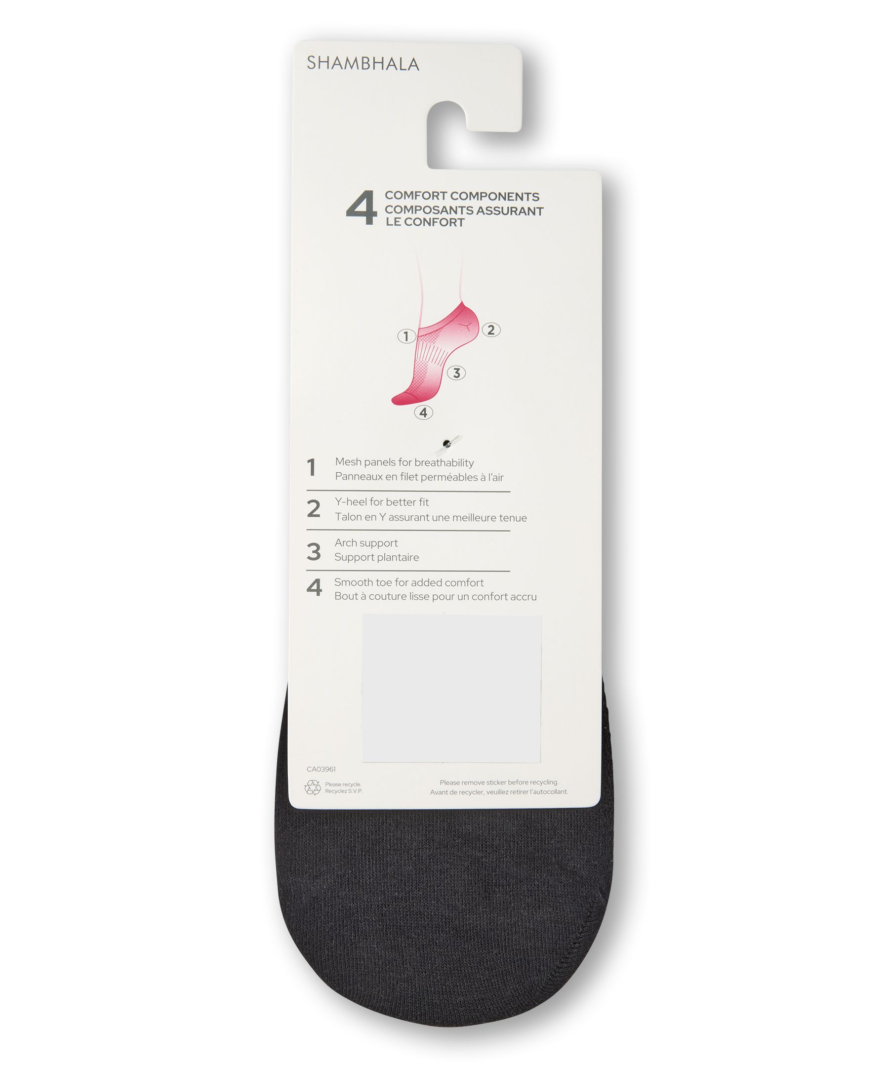 Shambhala Women's 3 Pack Cotton Blend Sneaker Cut Socks