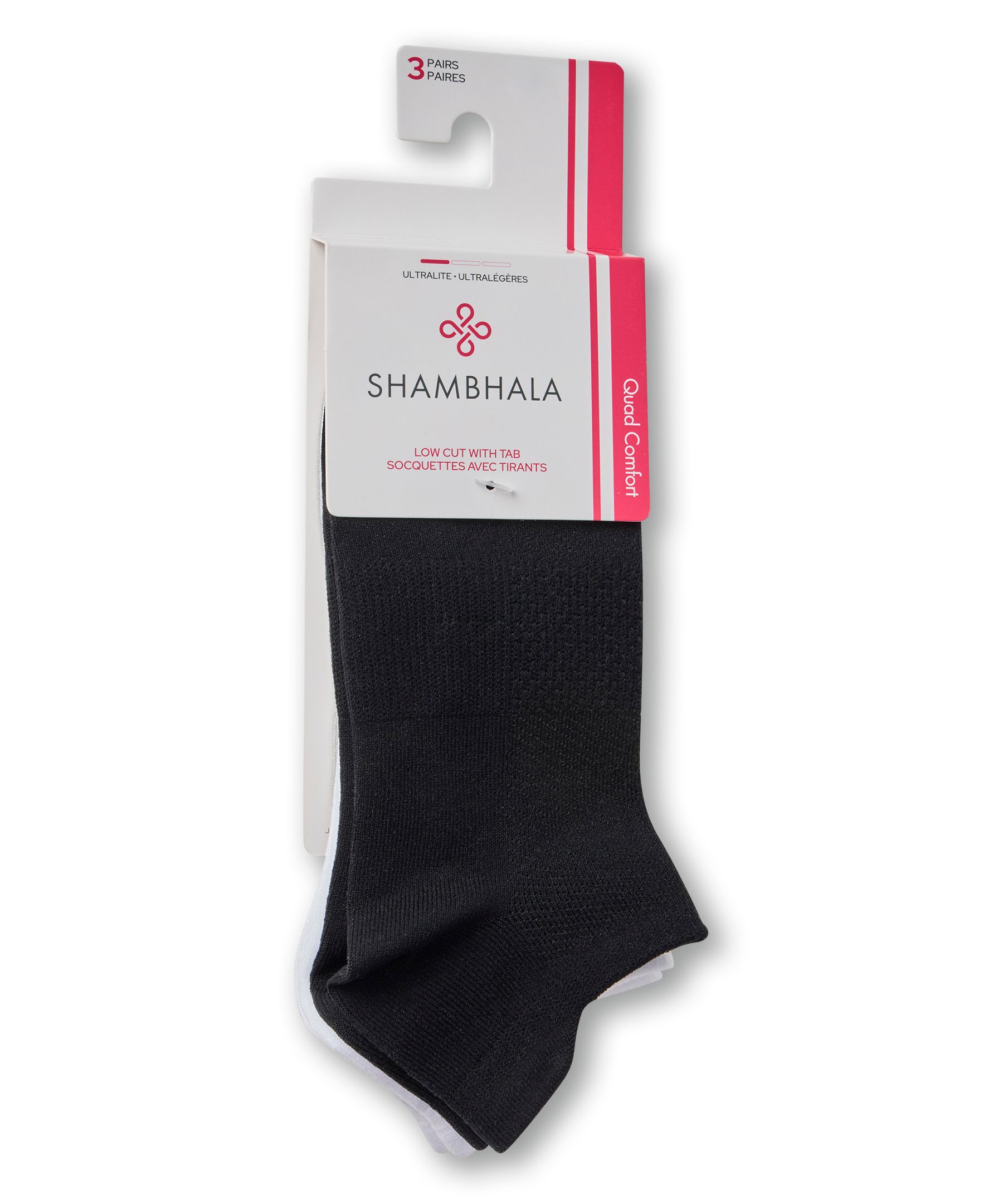 Shambhala Women's 3 Pack Microfibre Low Cut Sport Socks