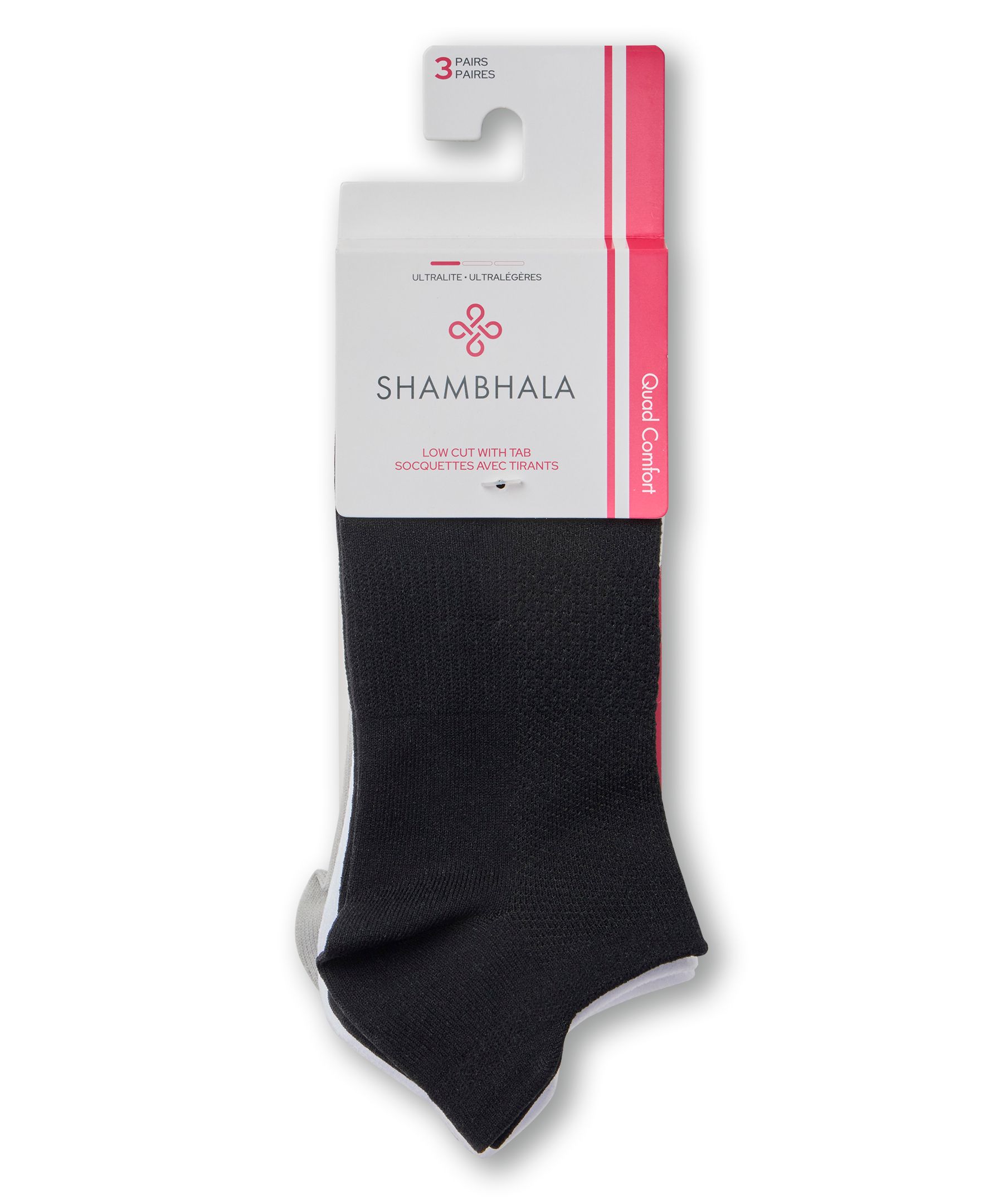 Shambhala Women's 3 Pack Microfibre Low Cut Sport Socks