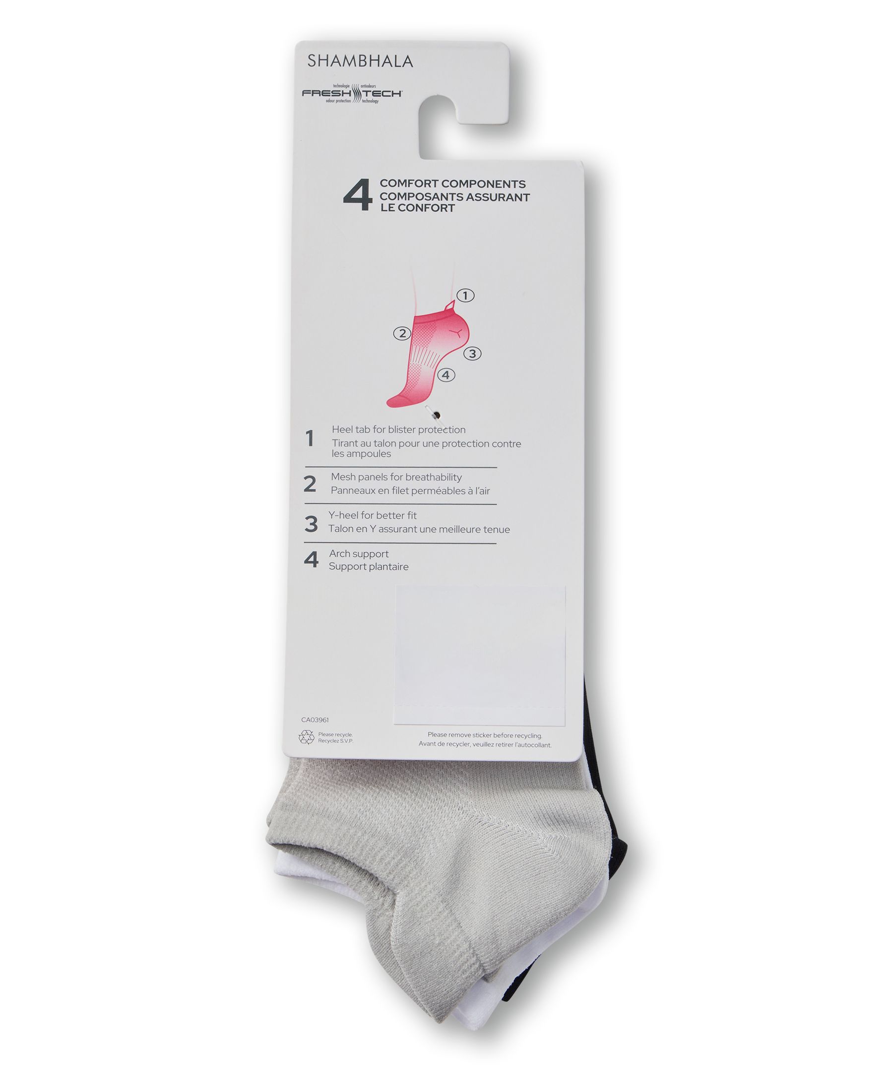 Shambhala Women's 3 Pack Microfibre Low Cut Sport Socks