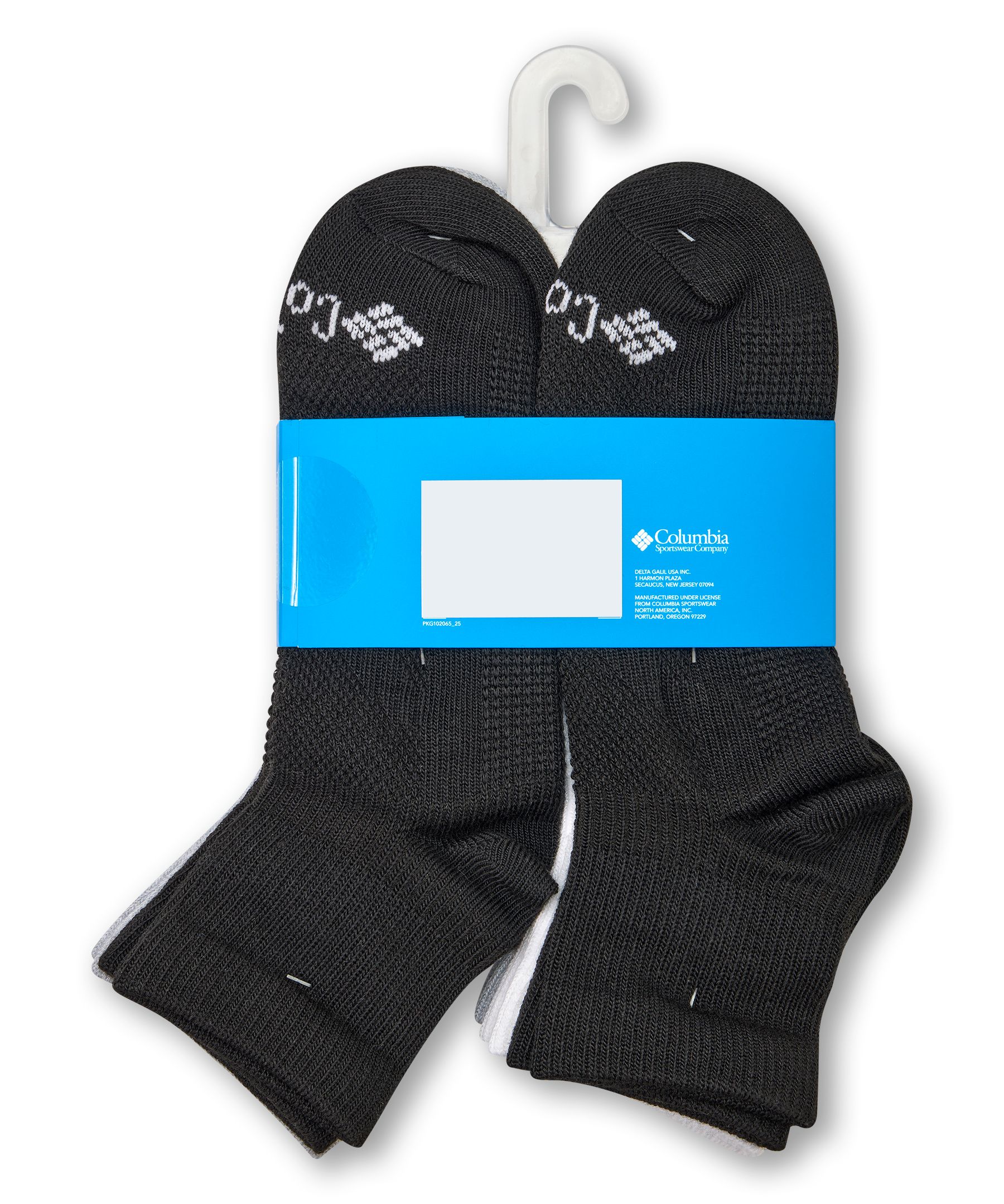 Mi-chaussettes en filet pour femmes, Columbia, paquet de six paires